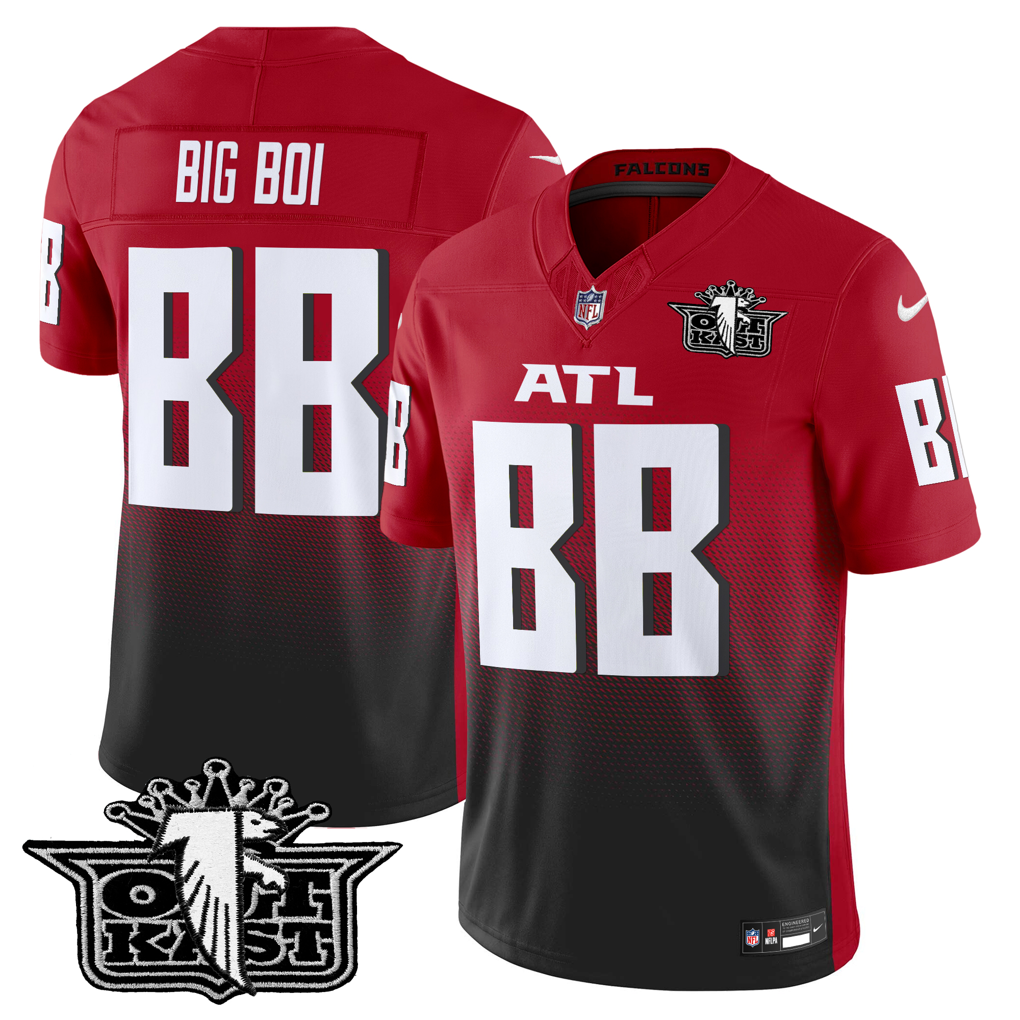 Big Boi Men's Outkast x Atlanta Falcons 2024 Vapor Limited Red Jersey - All Stitched
