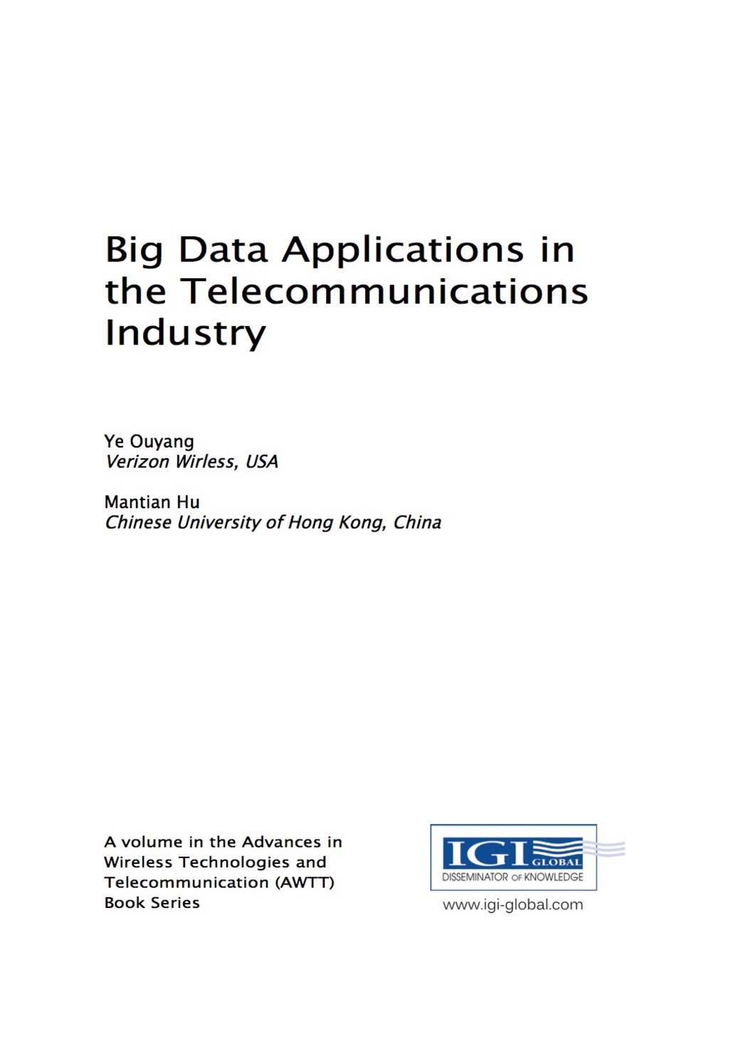 Big Data Applications in the Telecommunications Industry â€“ PDF/EPUB Version Downloadable