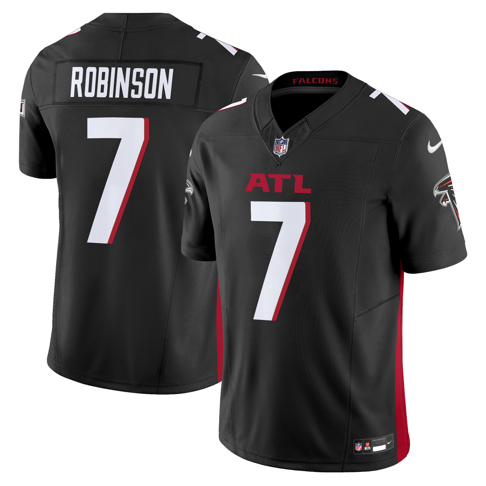 Bijan Robinson Men's Atlanta Falcons 2024 Vapor Limited Black Jersey - All Stitched