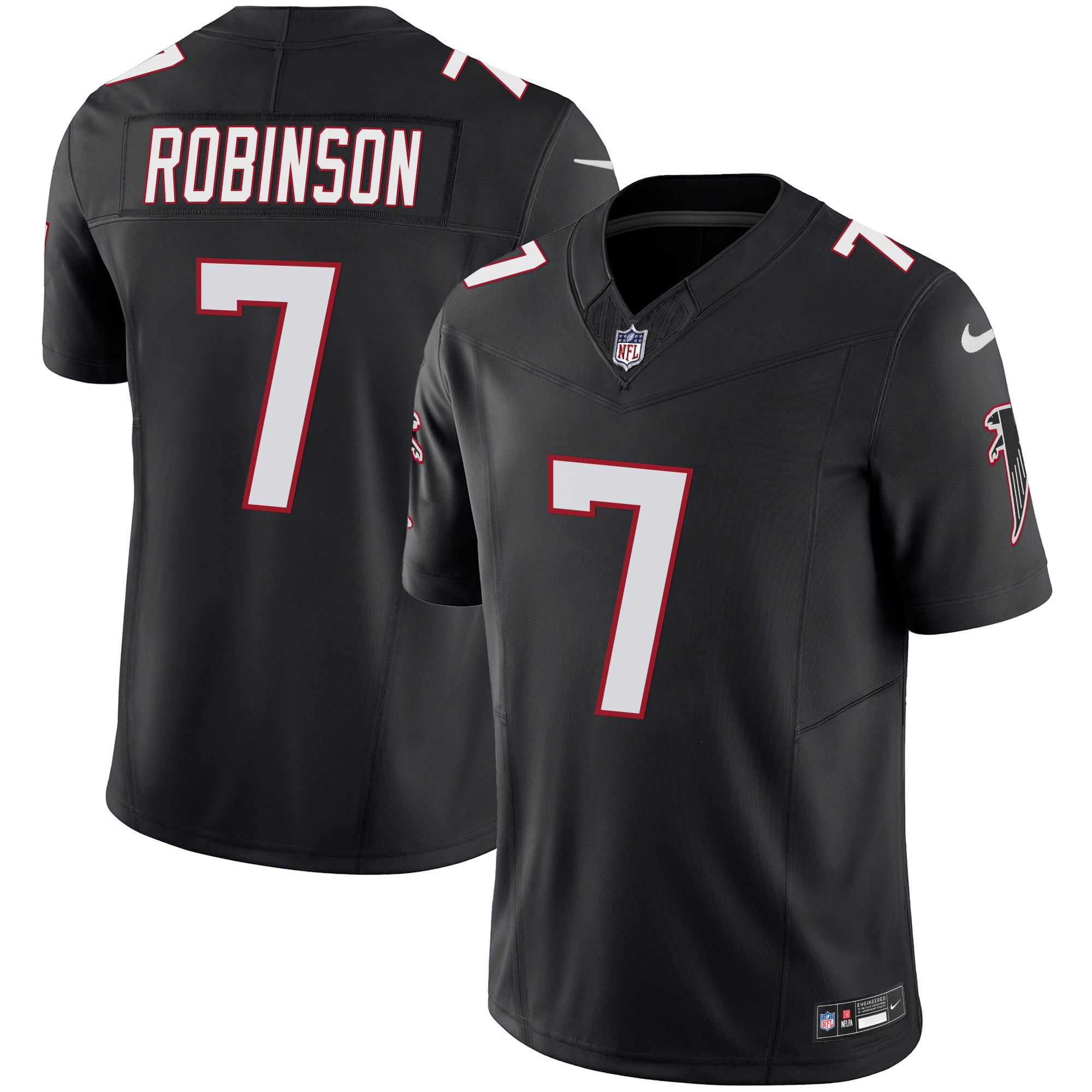 Bijan Robinson Men's Atlanta Falcons Vapor Limited Black Jersey - All Stitched