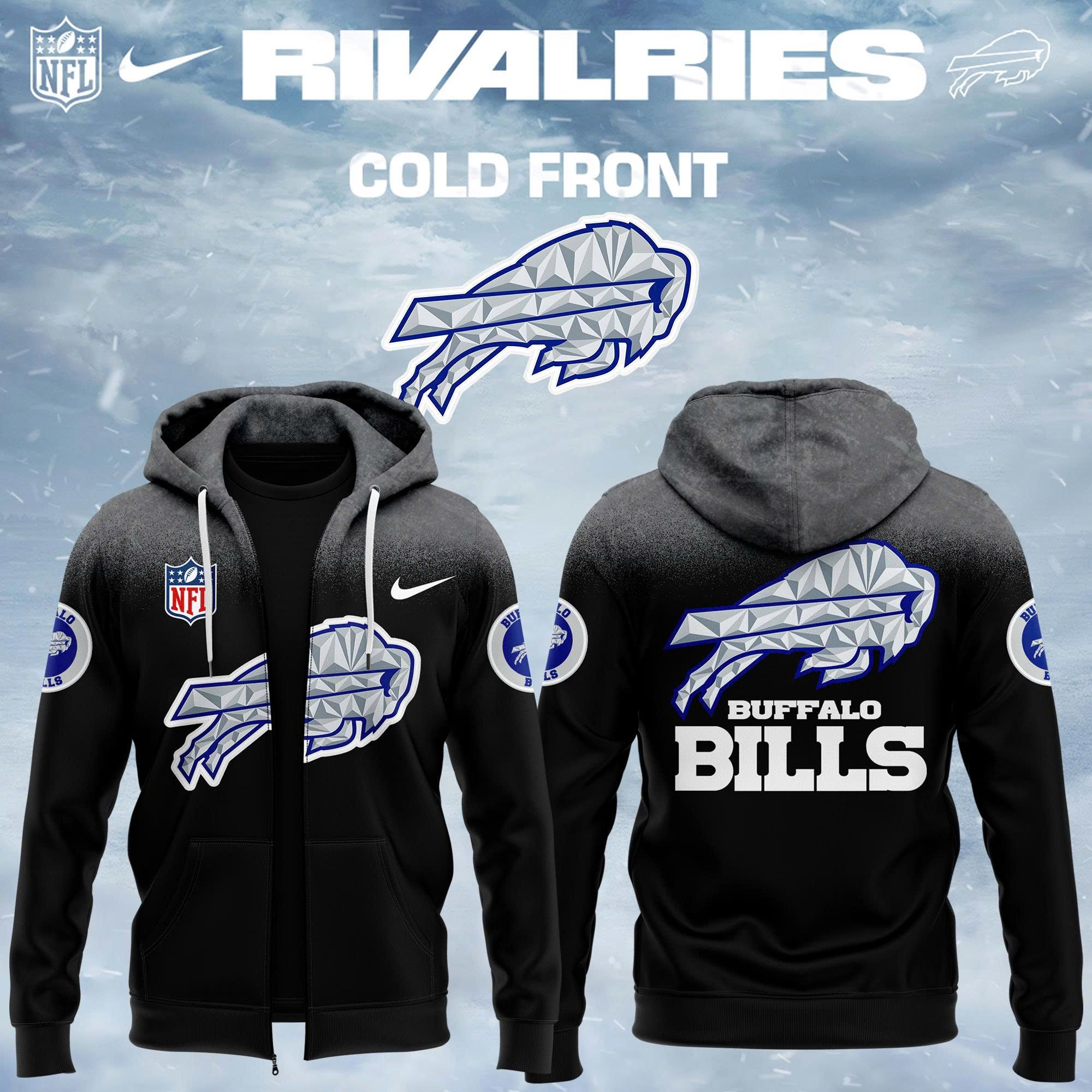 Bills 2025-26 Rivalries Cold Front Black Full-Zip Hoodie