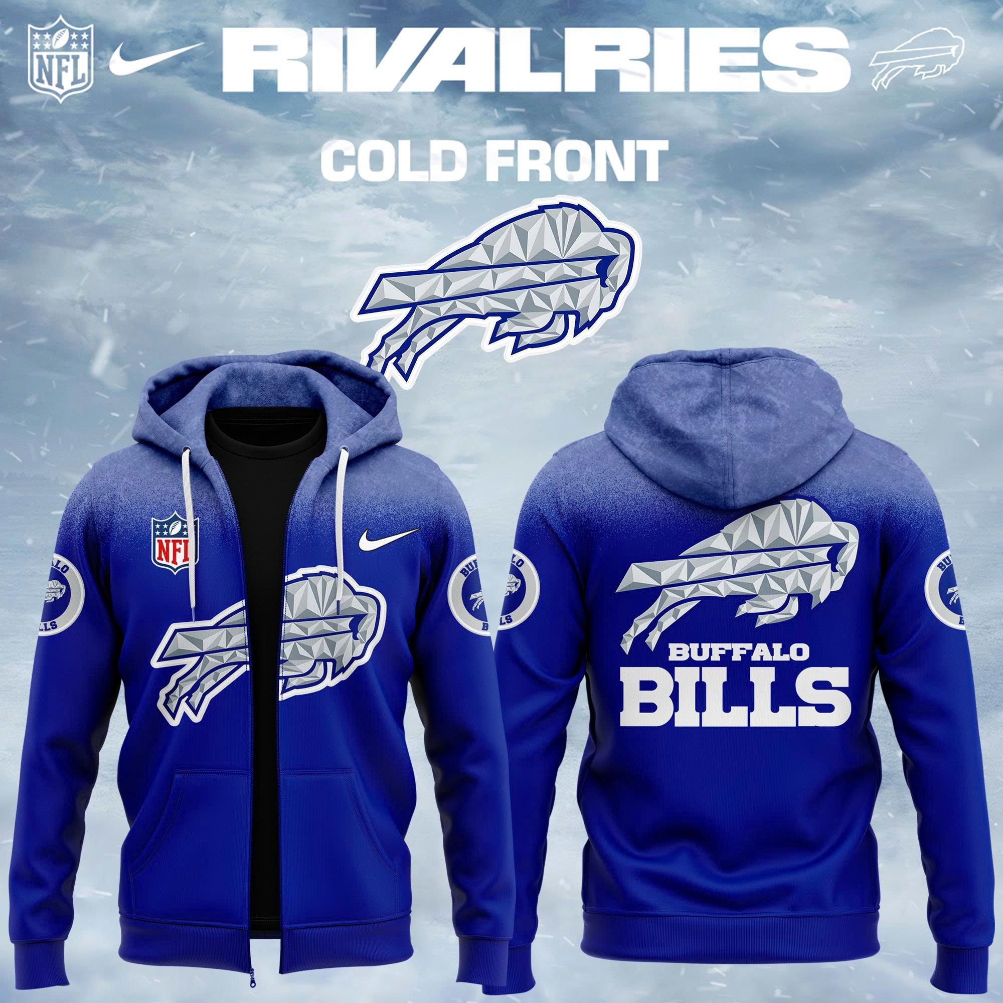 Bills 2025-26 Rivalries Cold Front Blue Full-Zip Hoodie