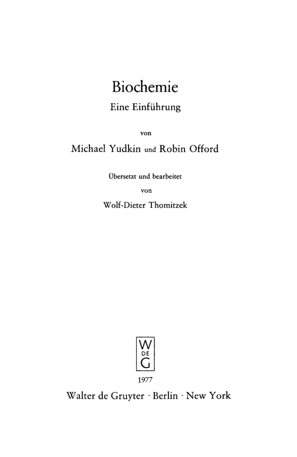 Biochemie Eine EinfÃ¼hrung 1st Edition â€“ PDF/EPUB Version Downloadable