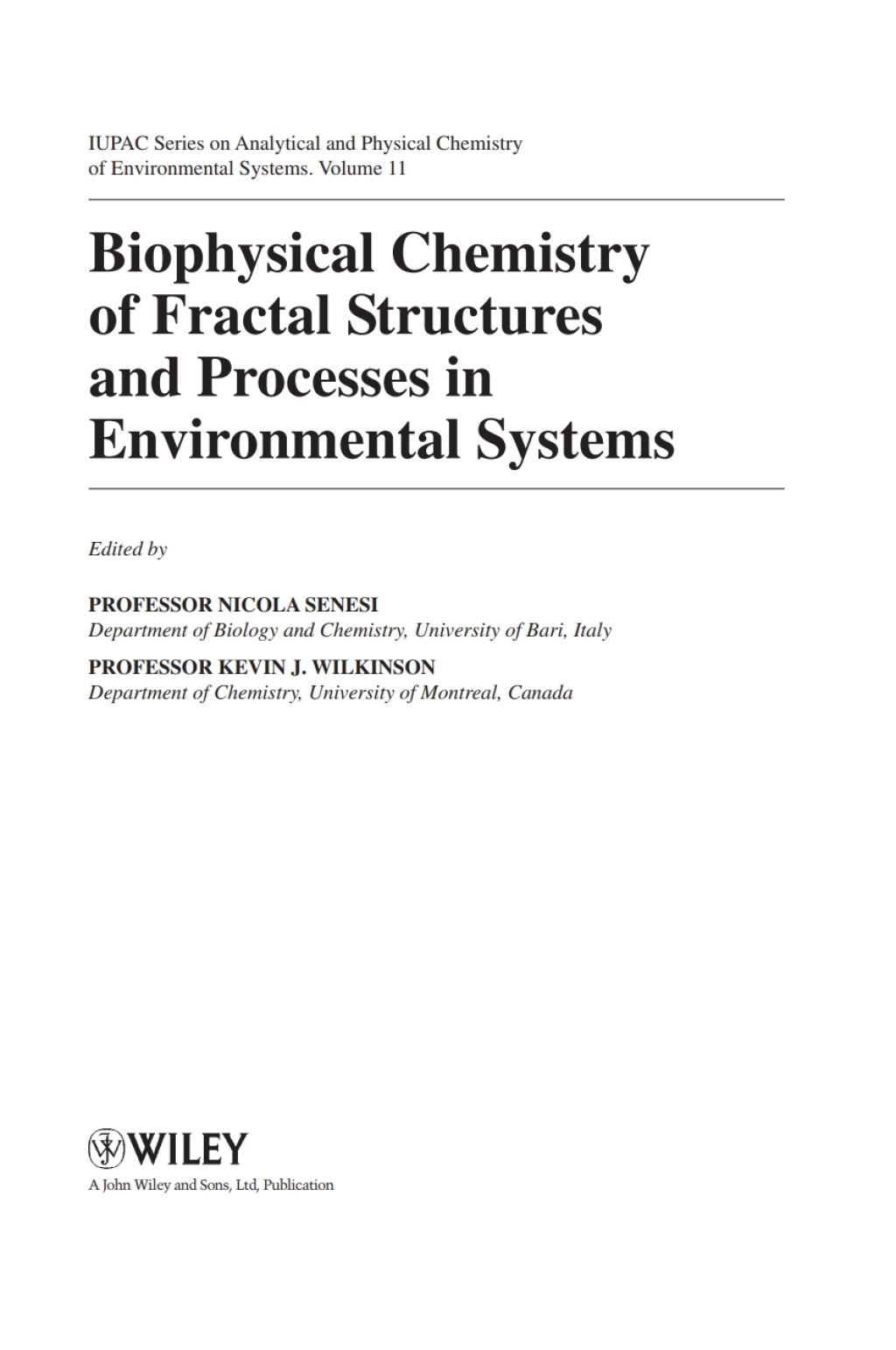 Biophysical Chemistry of Fractal Structures and Processes in Environmental Systems 1st Edition â€“ PDF/EPUB Version Downloadable