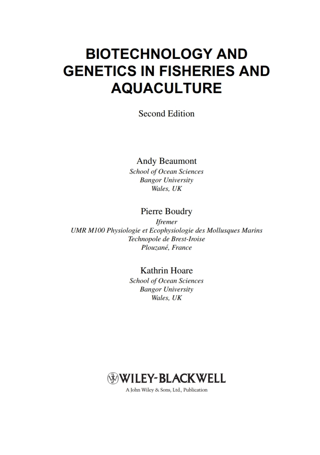 Biotechnology and Genetics in Fisheries and Aquaculture 1st Edition â€“ PDF/EPUB Version Downloadable