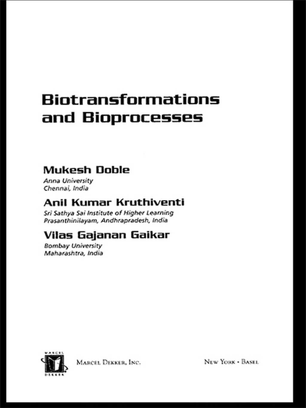 Biotransformations and Bioprocesses 1st Edition â€“ PDF/EPUB Version Downloadable