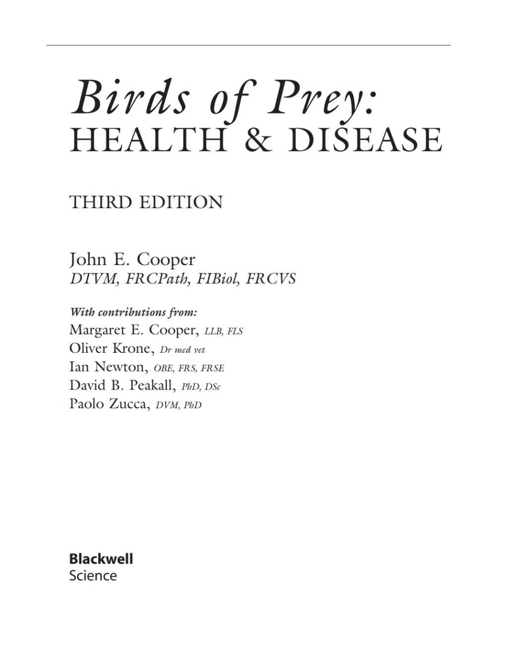 Birds of Prey Health and Disease 3rd Edition â€“ PDF/EPUB Version Downloadable