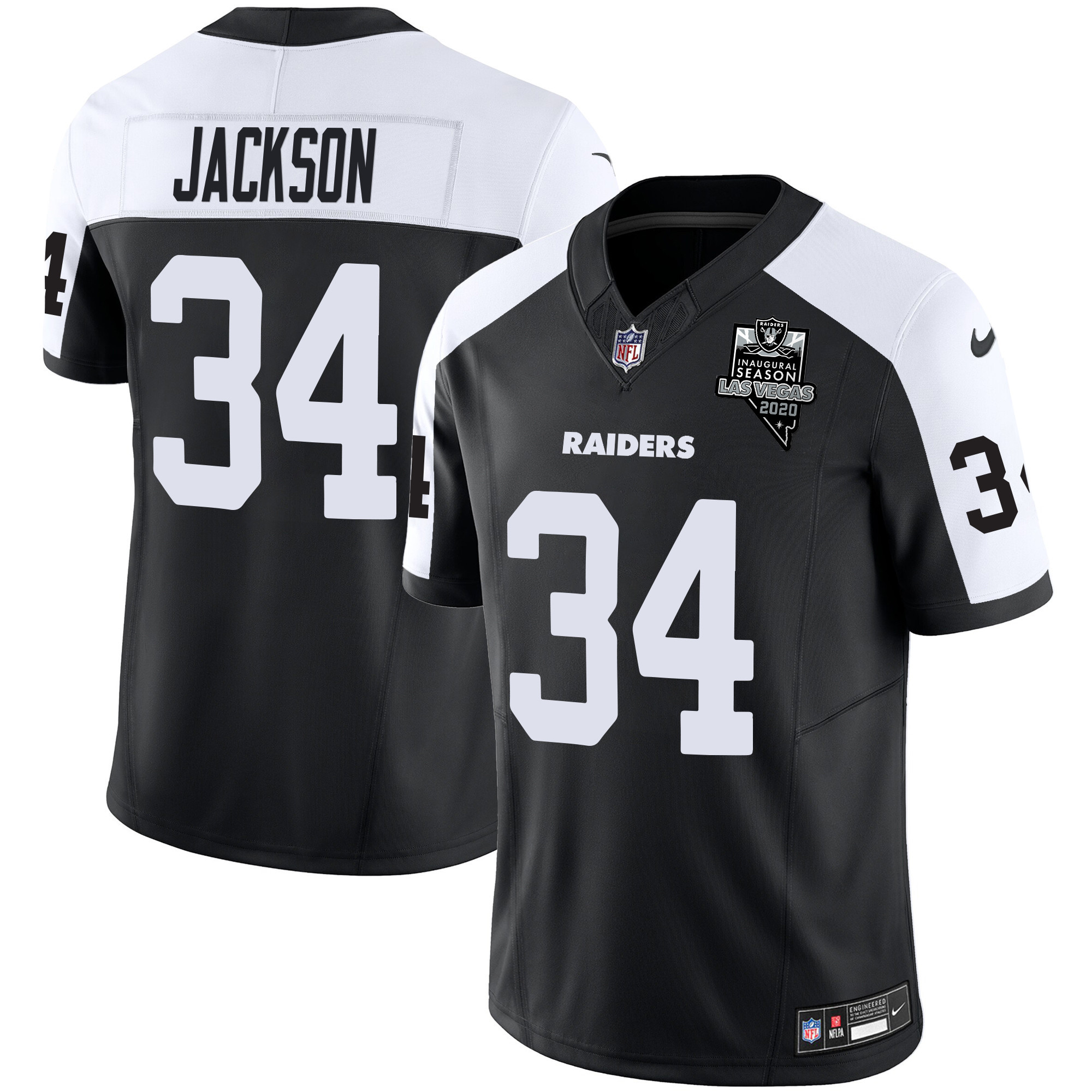Bo Jackson Men's Las Vegas Raiders Vapor Limited Alternate Jersey - All Stitched