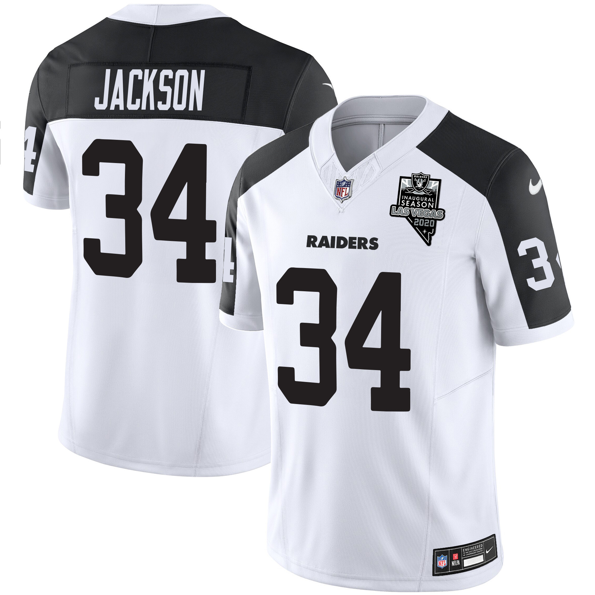 Bo Jackson Men's Las Vegas Raiders Vapor Limited Inverted Jersey - All Stitched