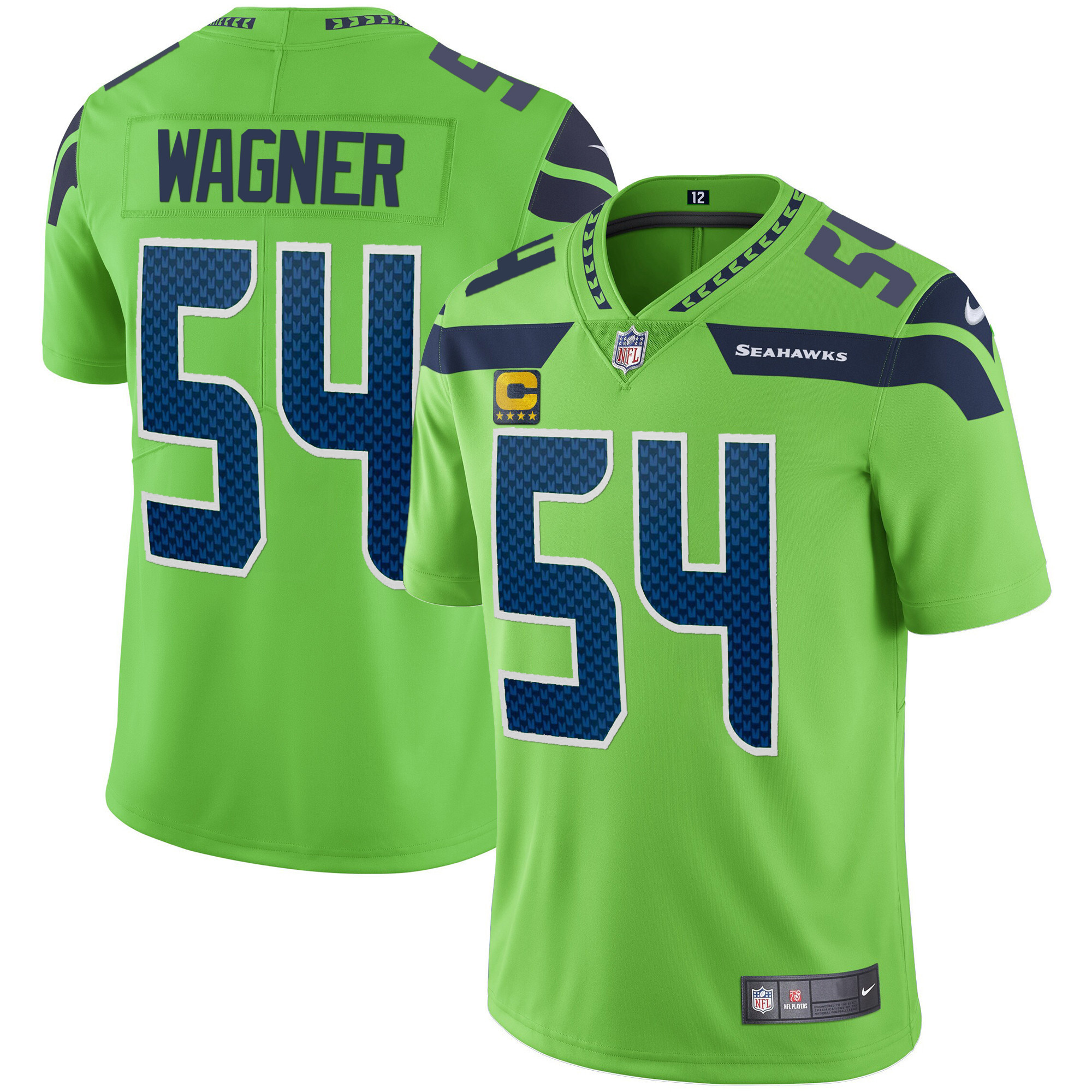 Bobby Wagner Men's Seattle Seahawks Vapor Green Jersey - All Stitched