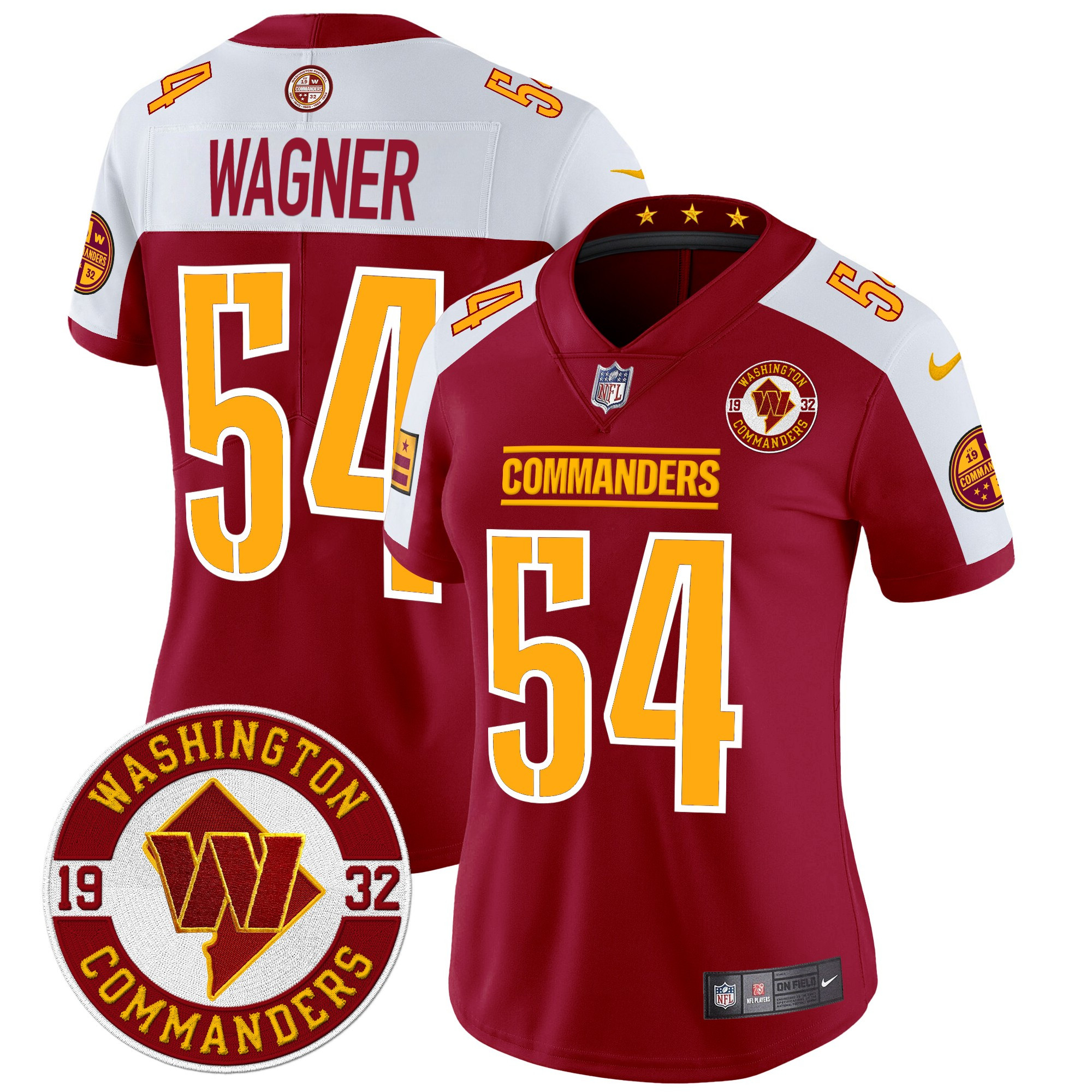 Bobby Wagner Women's Washington Commanders 2024 Vapor Limited Burgundy Alternate Jersey - All Stitched