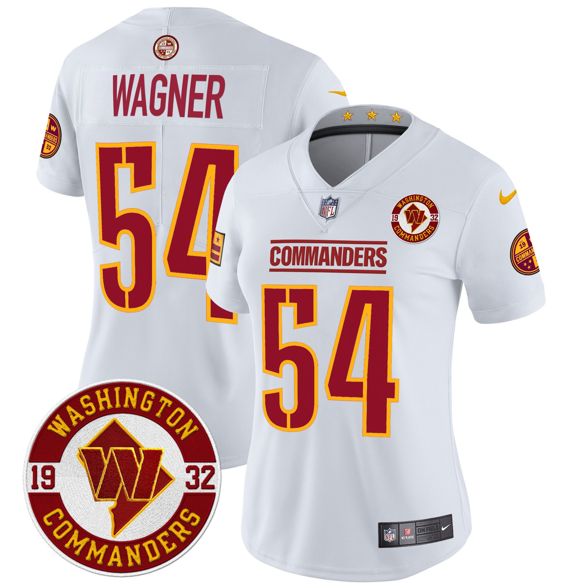 Bobby Wagner Women's Washington Commanders 2024 Vapor Limited White Jersey - All Stitched