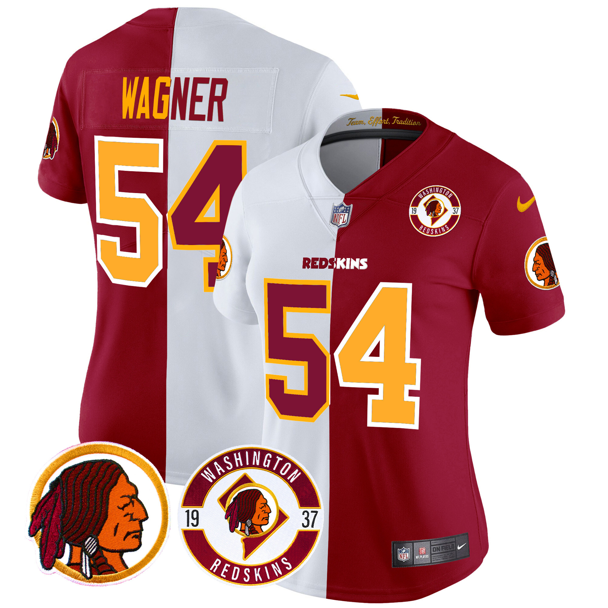 Bobby Wagner Women's Washington Redskins 2024 Vapor Limited Half Jersey - All Stitched