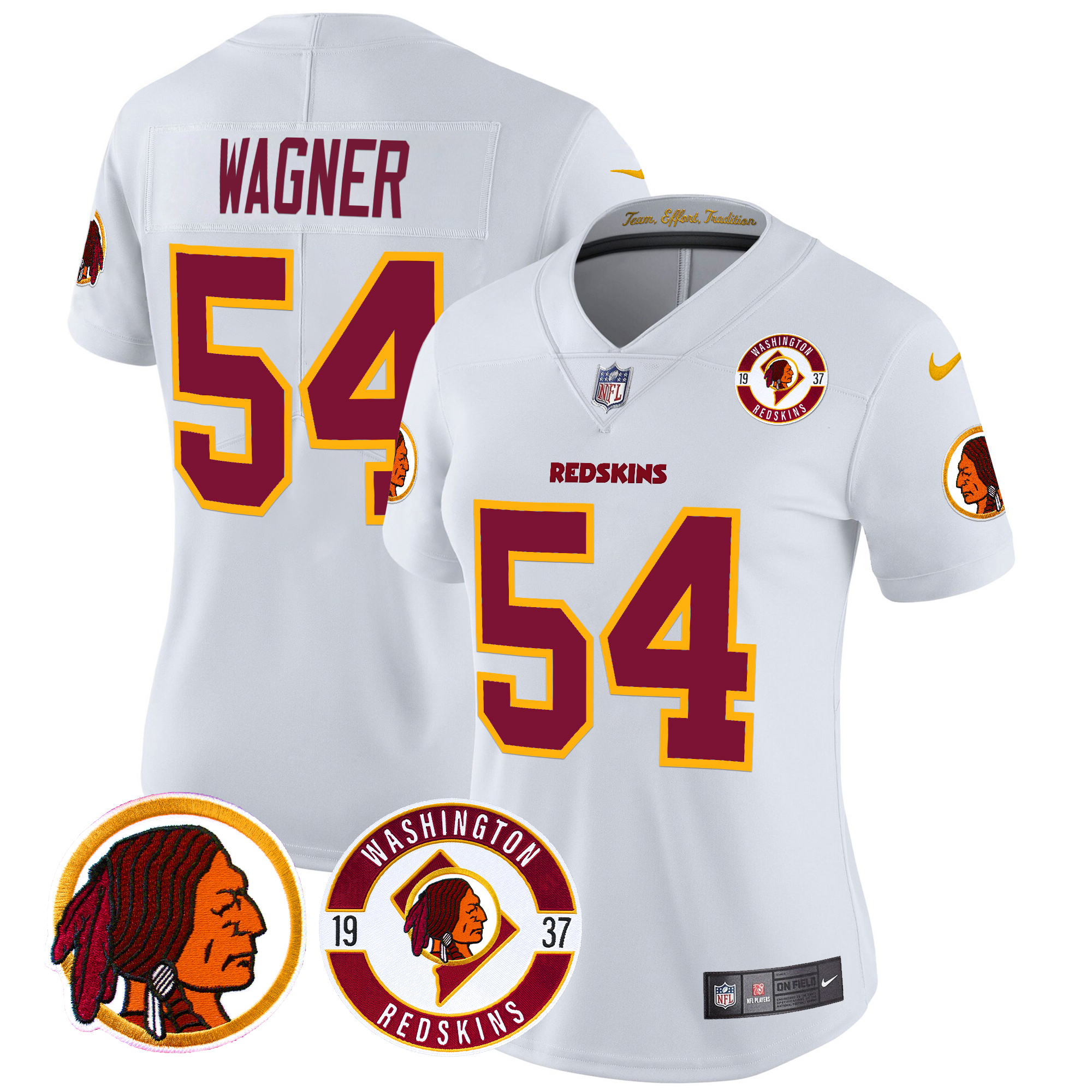 Bobby Wagner Women's Washington Redskins 2024 Vapor Limited White Jersey - All Stitched