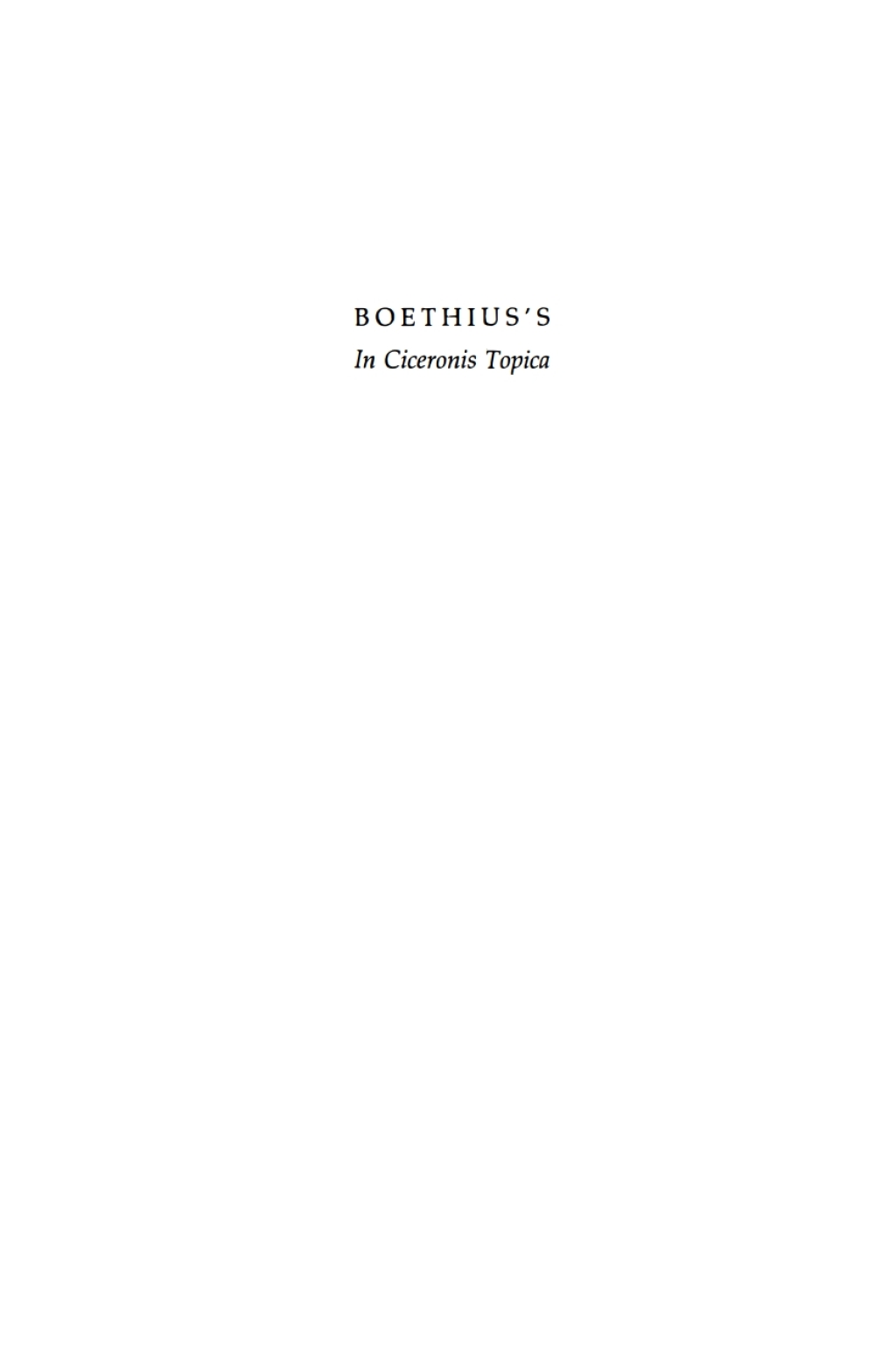 Boethius's "In Ciceronis Topica" An Annotated Translation of a Medieval Dialectical Text â€“ PDF/EPUB Version Downloadable