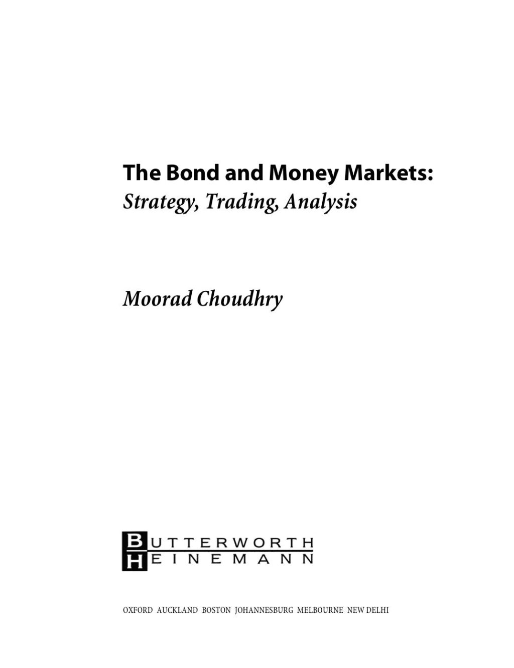 Bond and Money Markets: Strategy, Trading, Analysis â€“ PDF/EPUB Version Downloadable