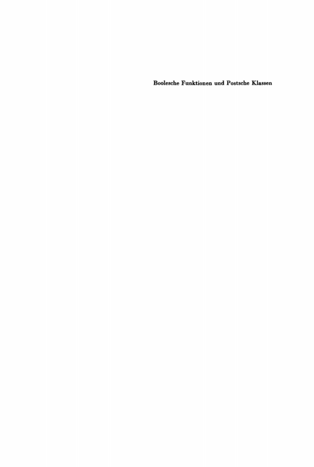 Boolesche Funktionen und Postsche Klassen 1st Edition â€“ PDF/EPUB Version Downloadable