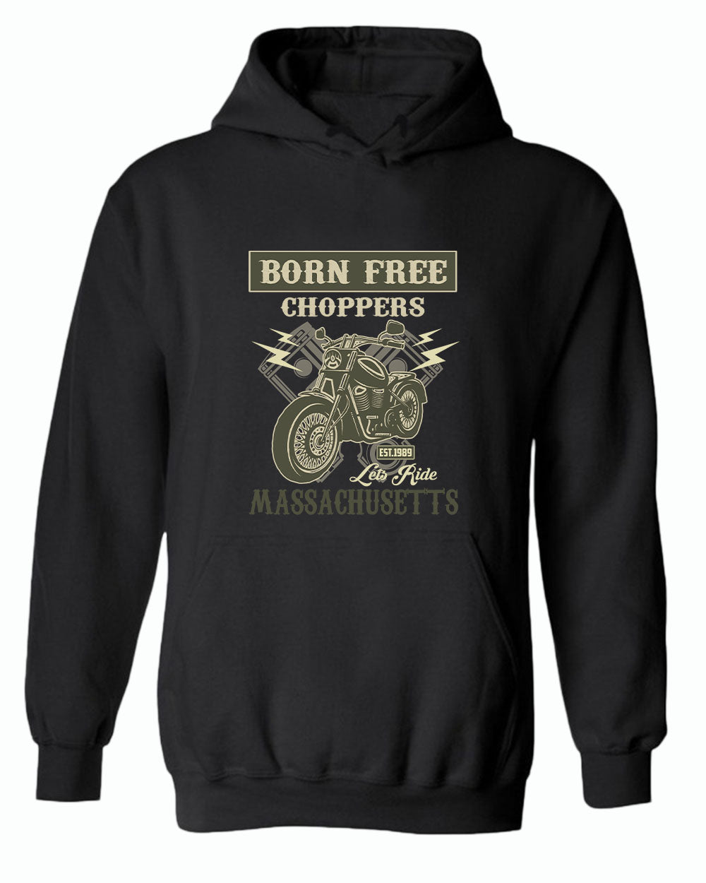 Born free choppers let's ride hoodie