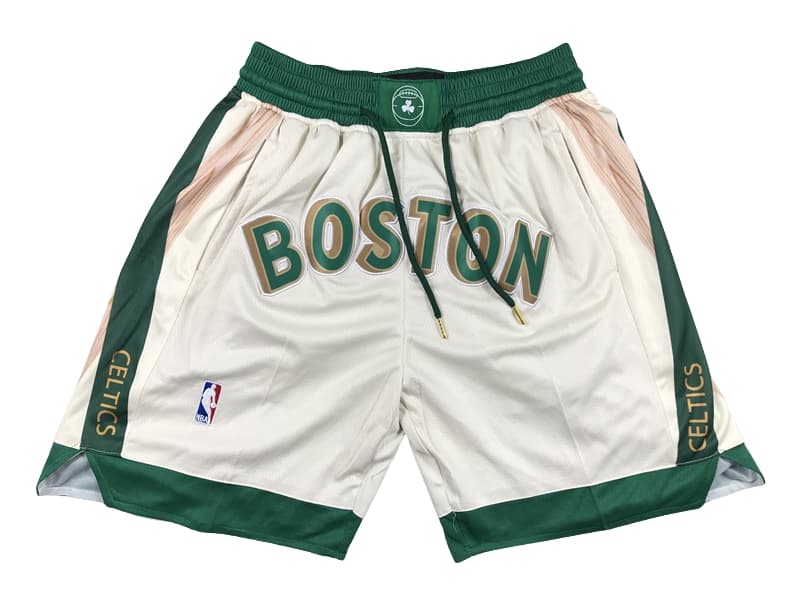 Boston Celtics 2023-24 White City Edition Shorts - Basketball Shorts Store