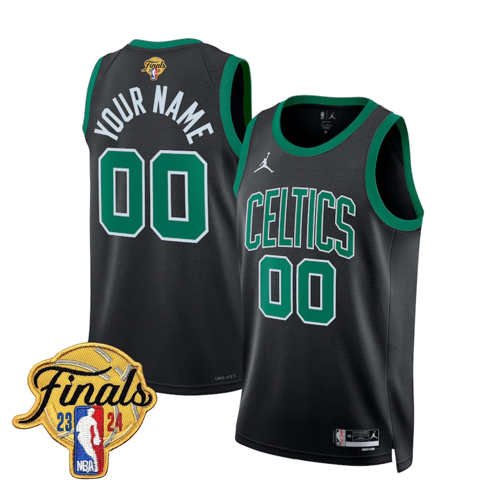Boston Celtics 2024 Finals Patch Swingman Custom Jersey - All Stitched - Image 3