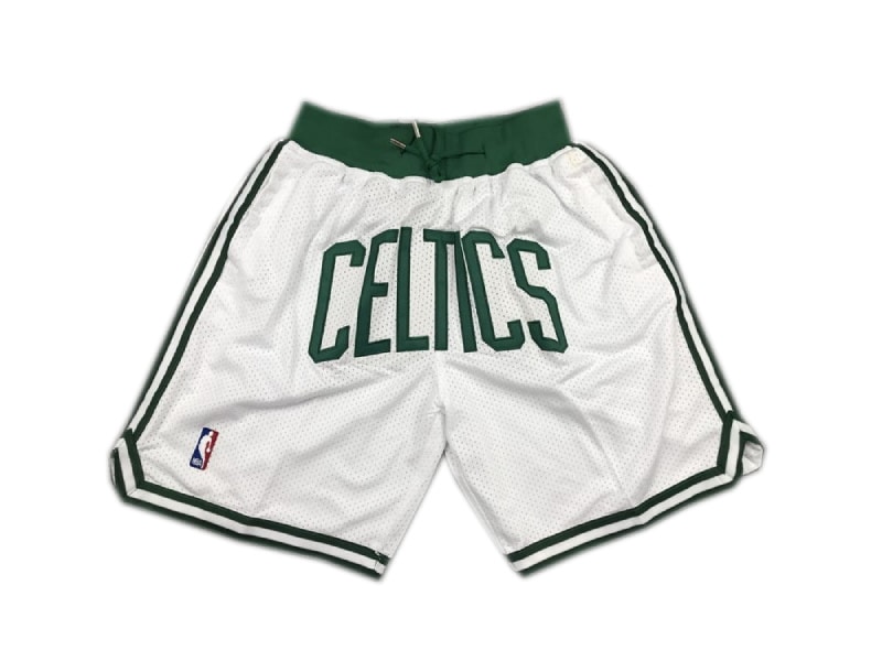 Boston Celtics Shorts White - Basketball Shorts Store
