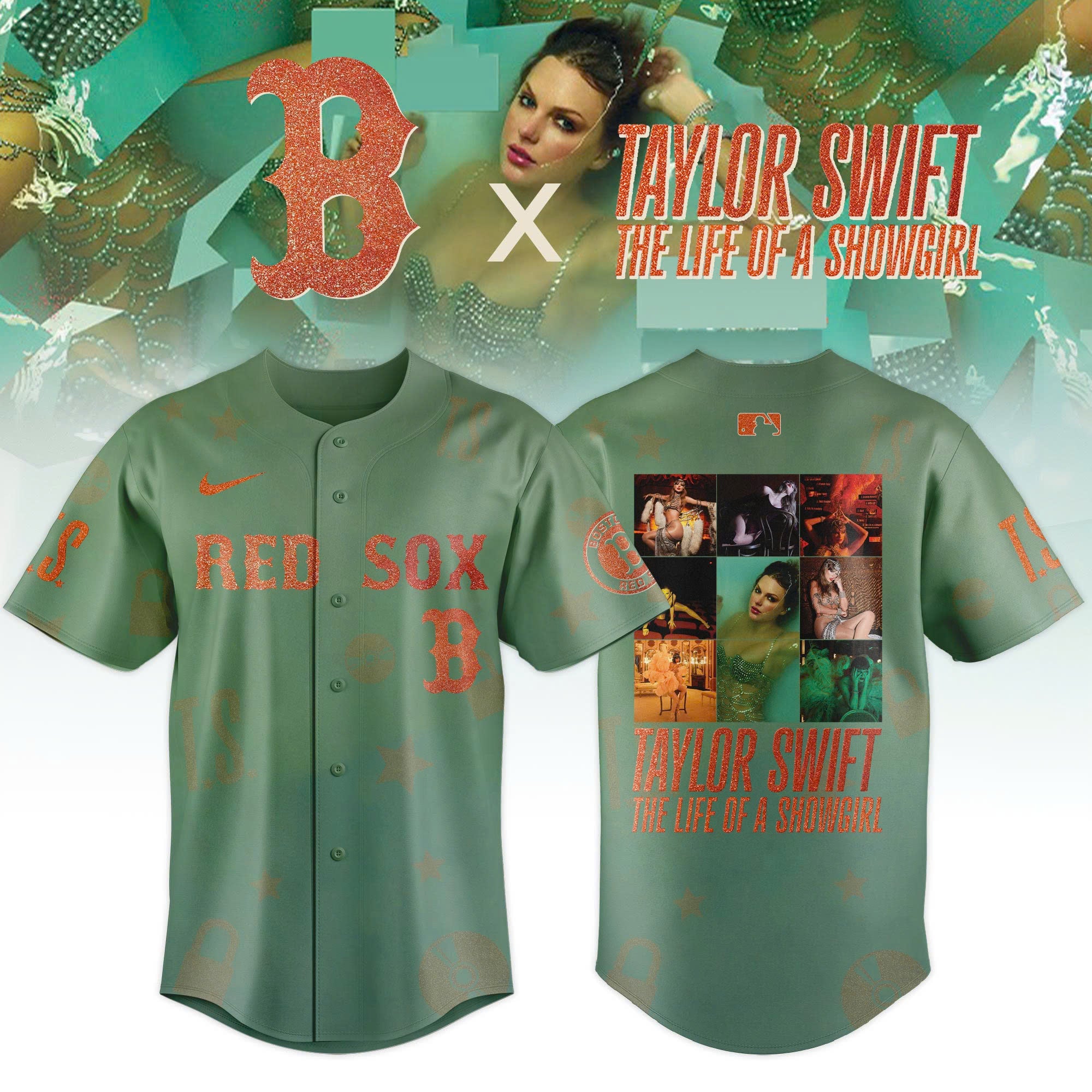 Boston Red Sox MLB x Taylor Swift â€œThe Life of a Showgirlâ€ 2025 Limited Editions Baseball Jersey