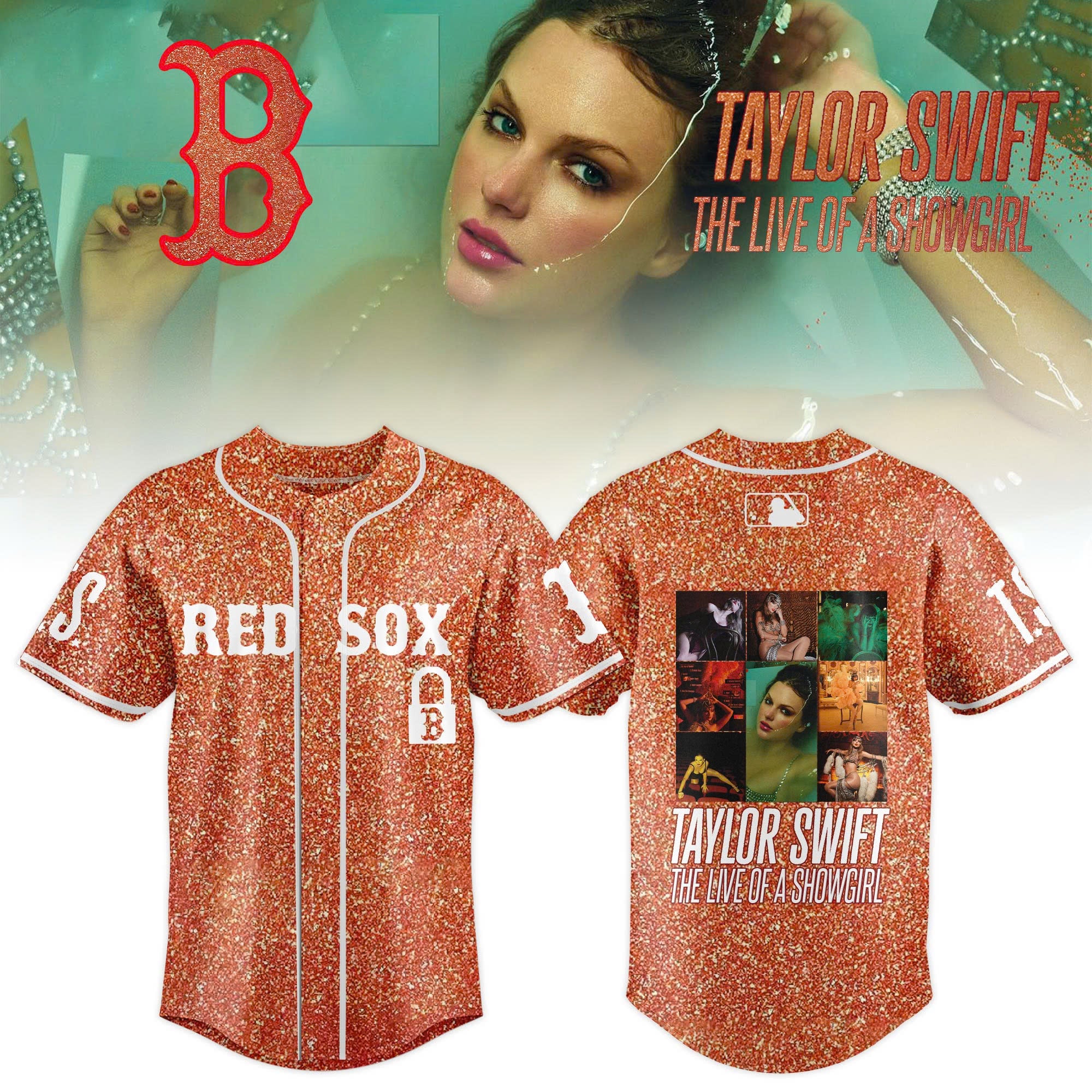 Boston Red Sox MLB x Taylor Swift â€œThe Life of a Showgirlâ€ 2025 Limited Editions Baseball Jersey
