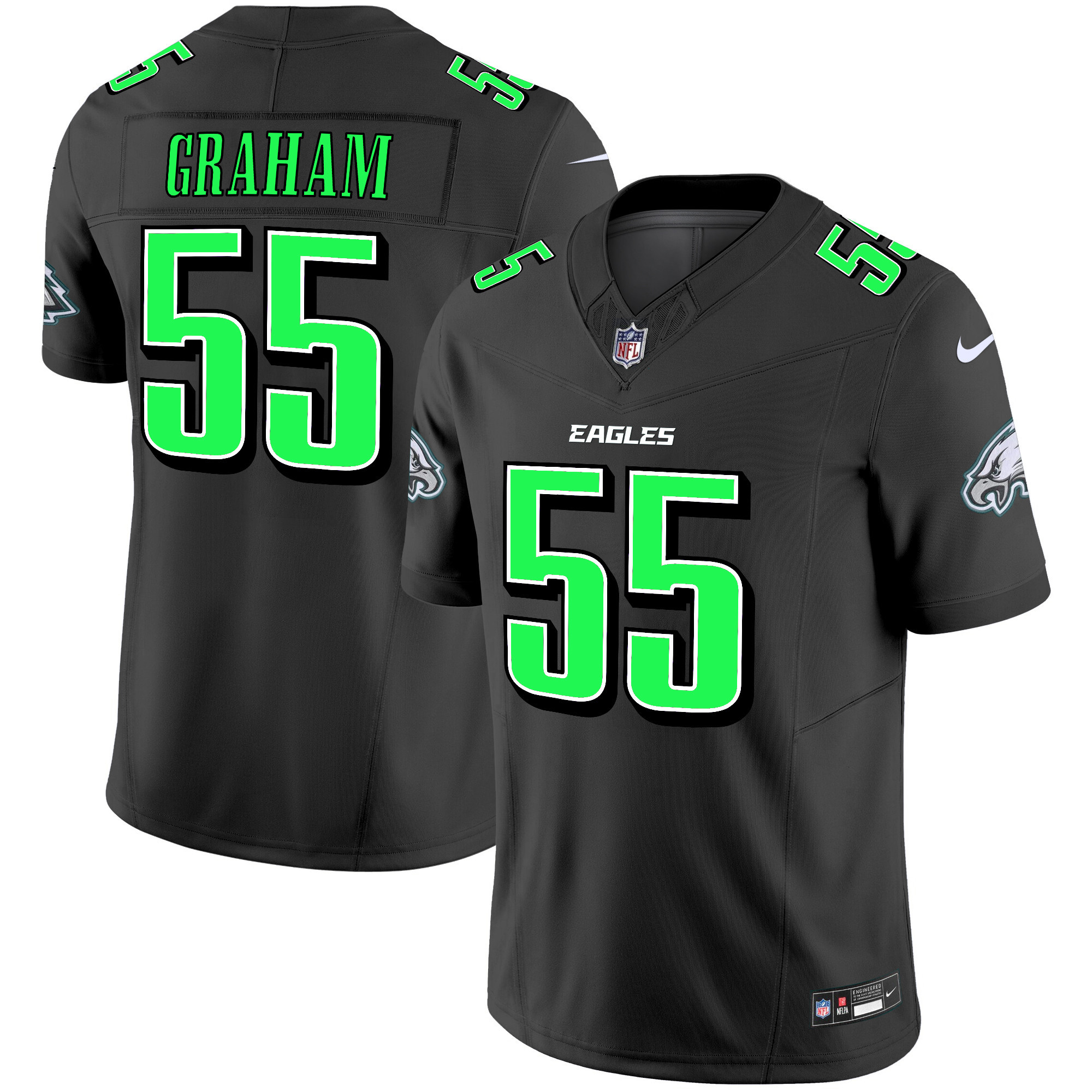 Brandon Graham Men's Philadelphia Eagles 2024 Practice Vapor Limited Black Jersey - All Stitched