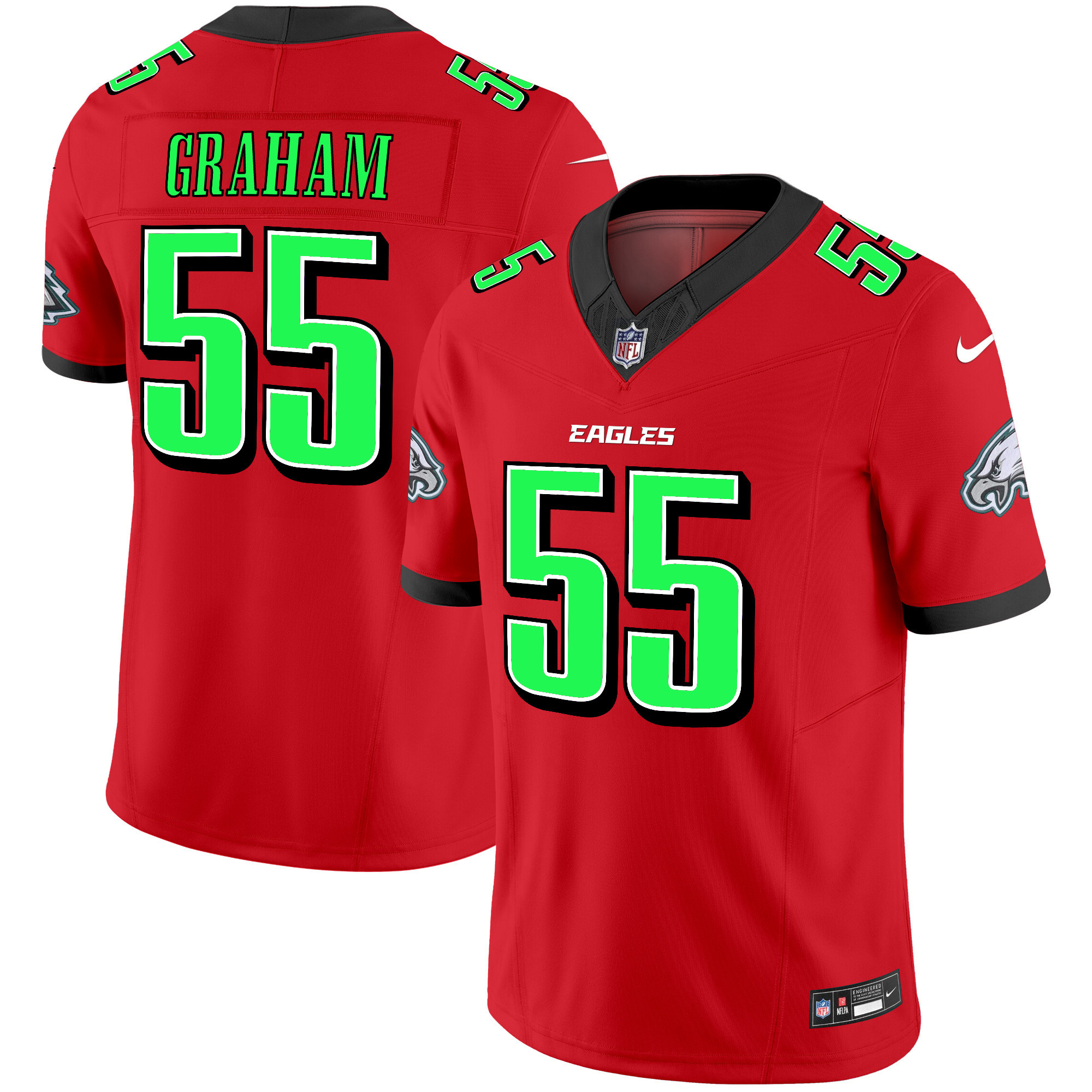Brandon Graham Men's Philadelphia Eagles 2024 Practice Vapor Limited Red Jersey - All Stitched