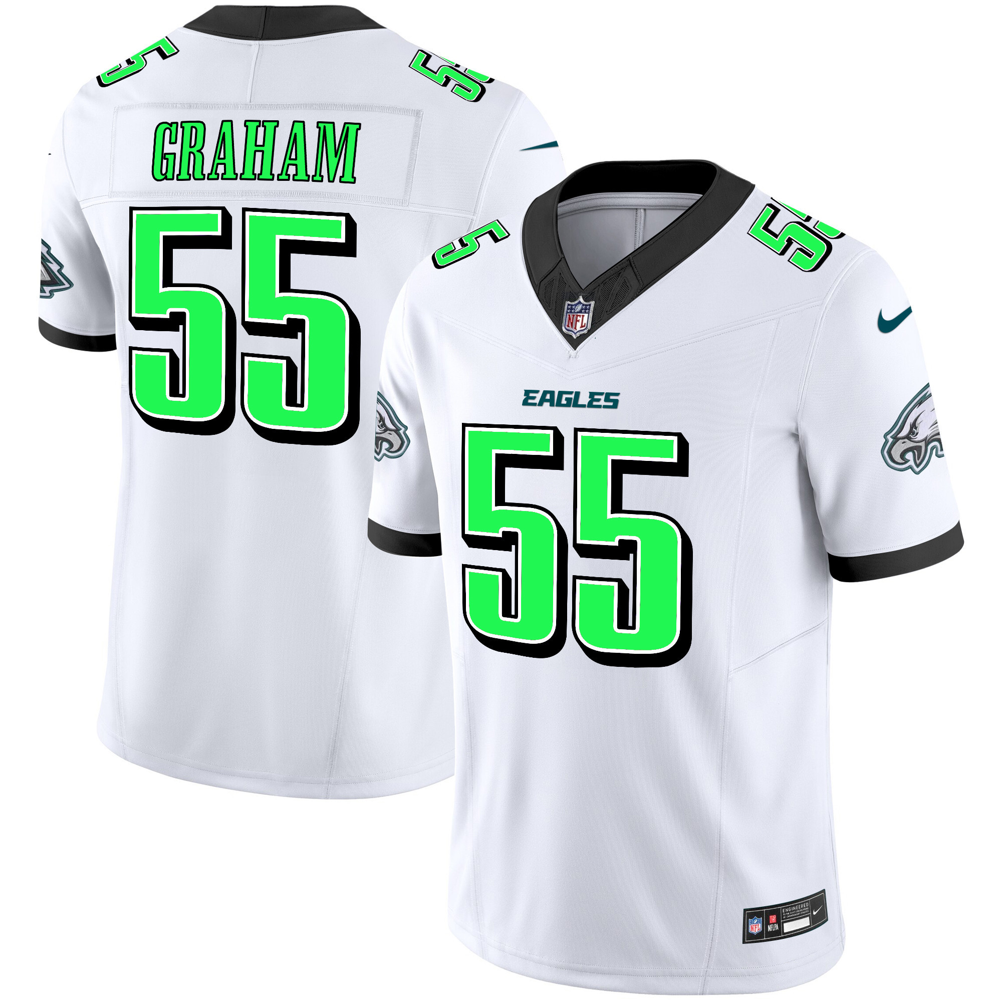 Brandon Graham Men's Philadelphia Eagles 2024 Practice Vapor Limited White Jersey - All Stitched