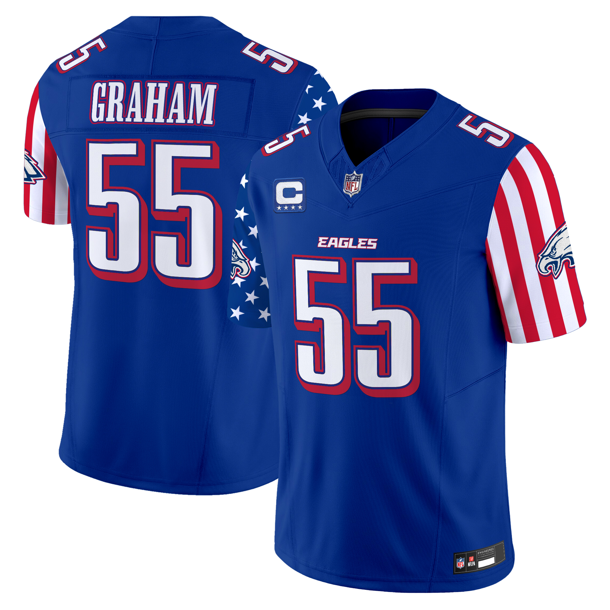 Brandon Graham Men's Philadelphia Eagles 2025 Independence Day Vapor Limited Royal Jersey - All Stitched