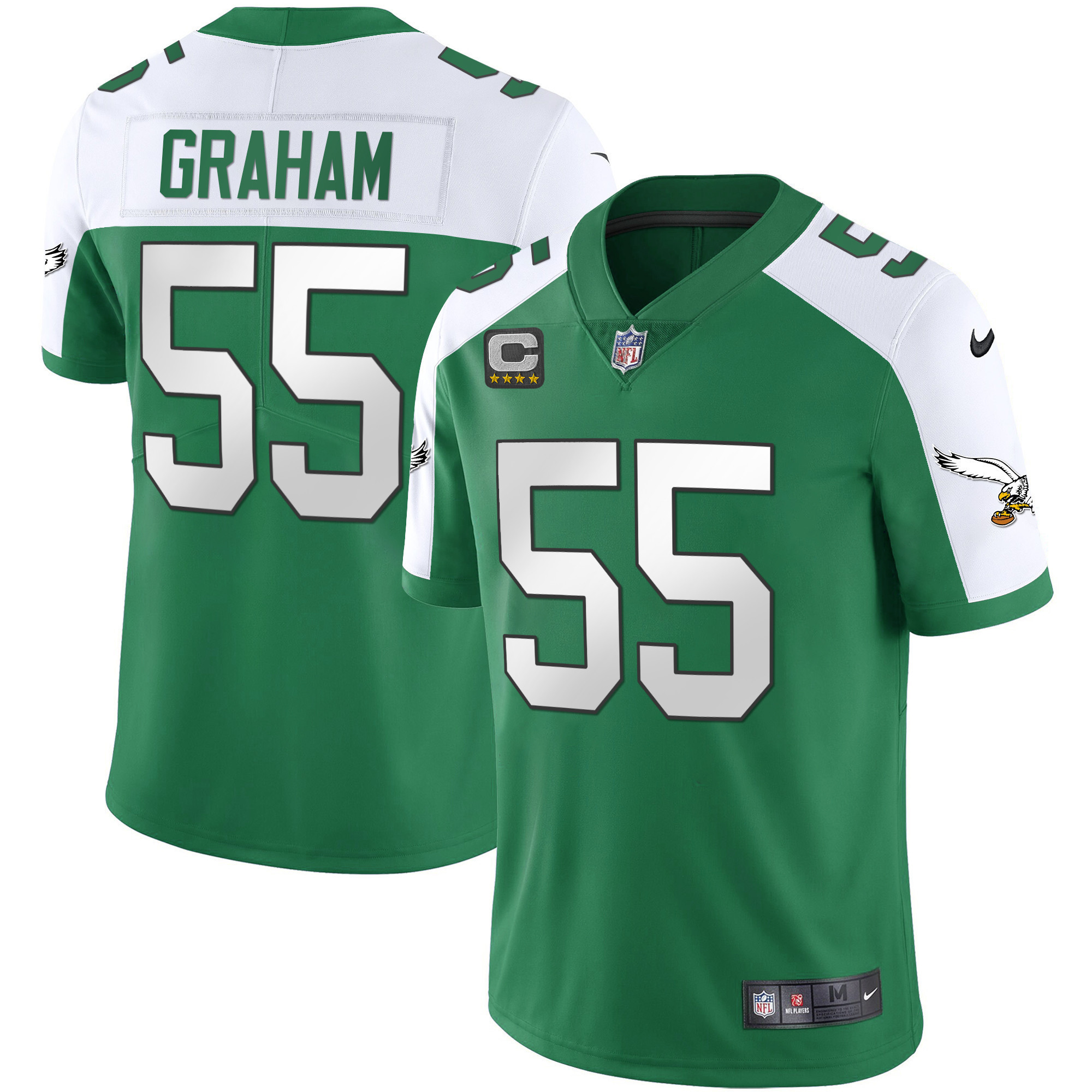 Brandon Graham Men's Philadelphia Eagles Gold & Kelly Vapor Alternate Jersey - All Stitched