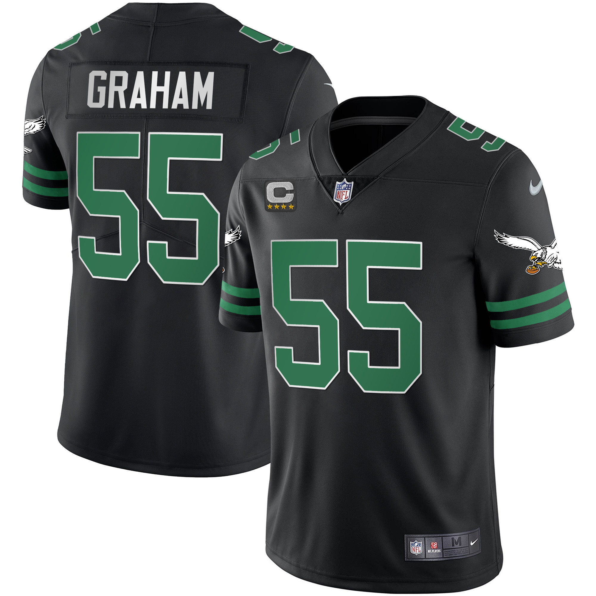 Brandon Graham Men's Philadelphia Eagles Gold & Kelly Vapor Kelly Black Jersey - All Stitched