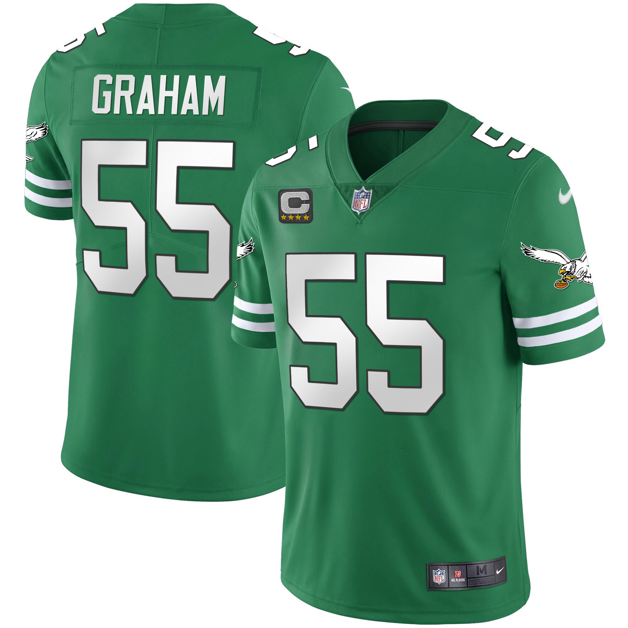 Brandon Graham Men's Philadelphia Eagles Gold & Kelly Vapor Kelly Green Jersey - All Stitched