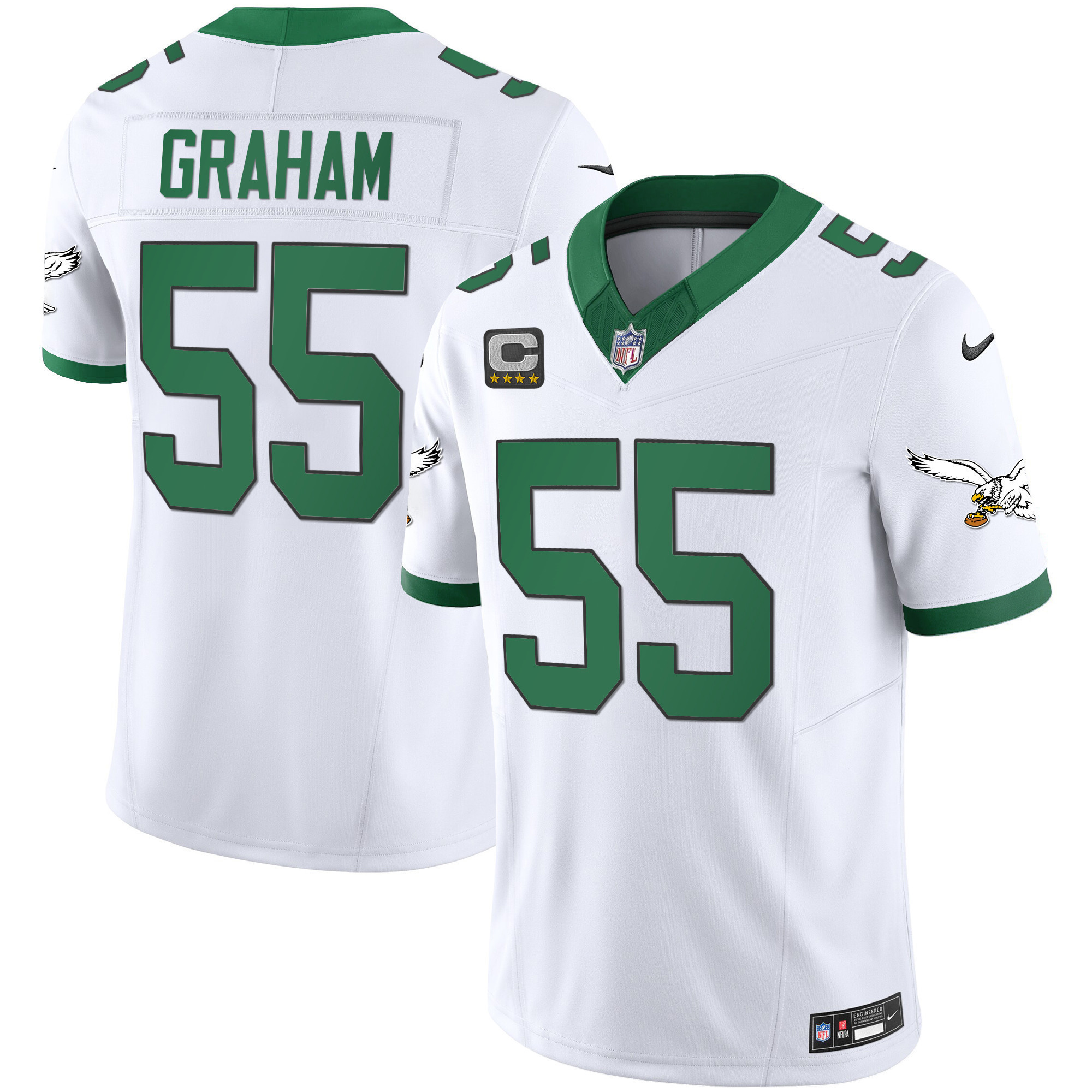 Brandon Graham Men's Philadelphia Eagles Kelly Green Vapor Limited Kelly White Jersey - All Stitched