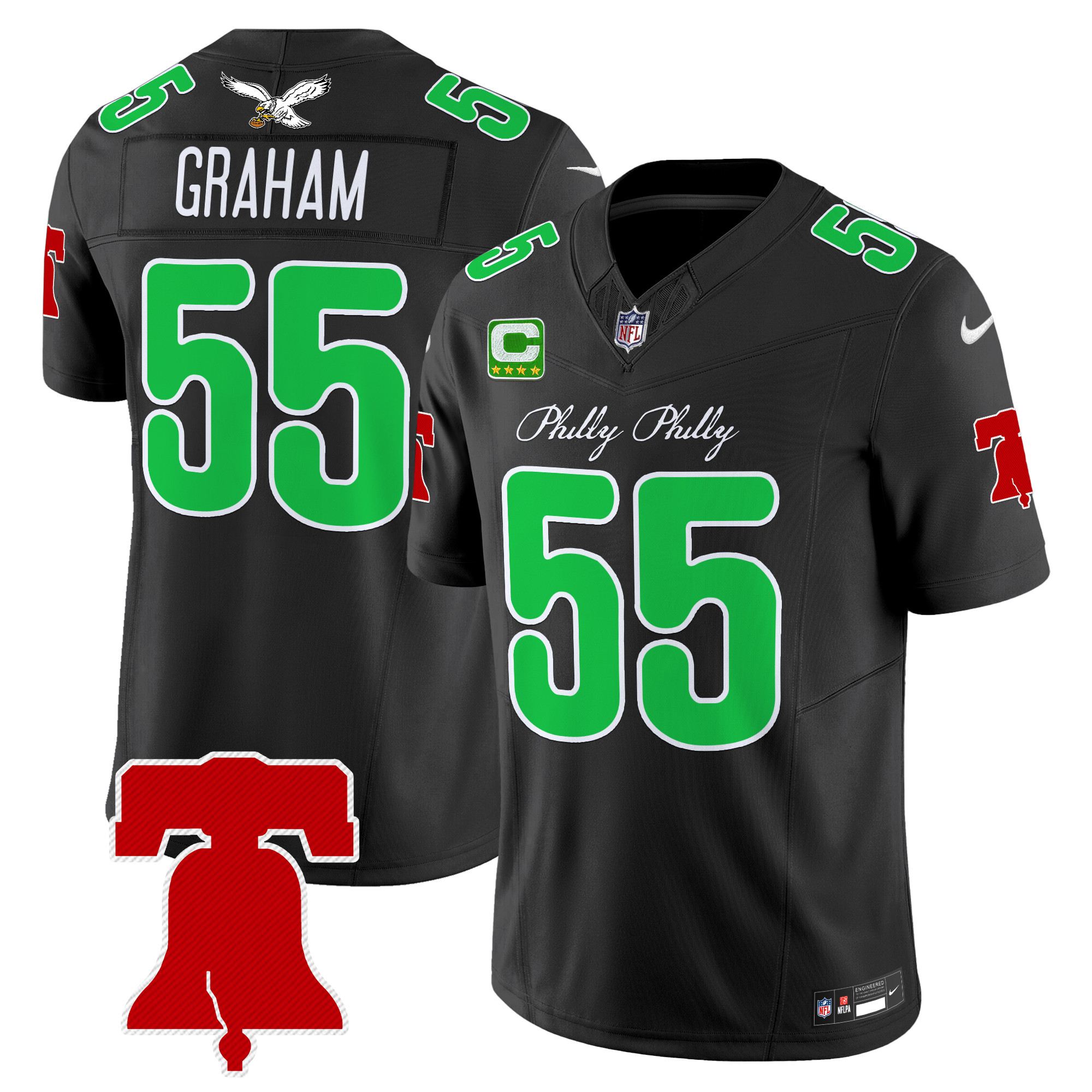 Brandon Graham Men's Philadelphia Eagles Philly Phanatic Style Vapor Limited Black Jersey - All Stitched