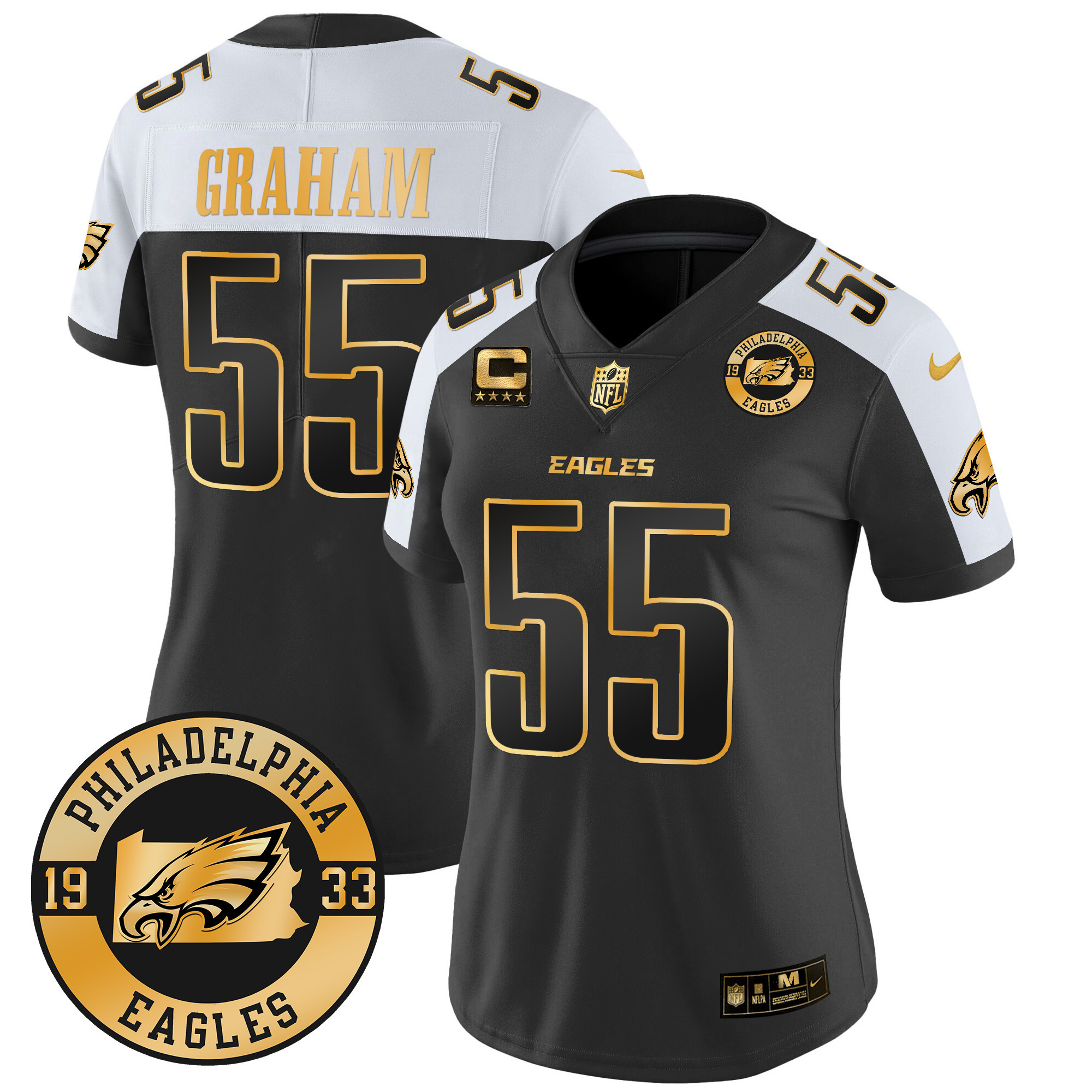 Brandon Graham Women's Philadelphia Eagles 2024 Gold Vapor Limited Alternate Jersey - All Stitched