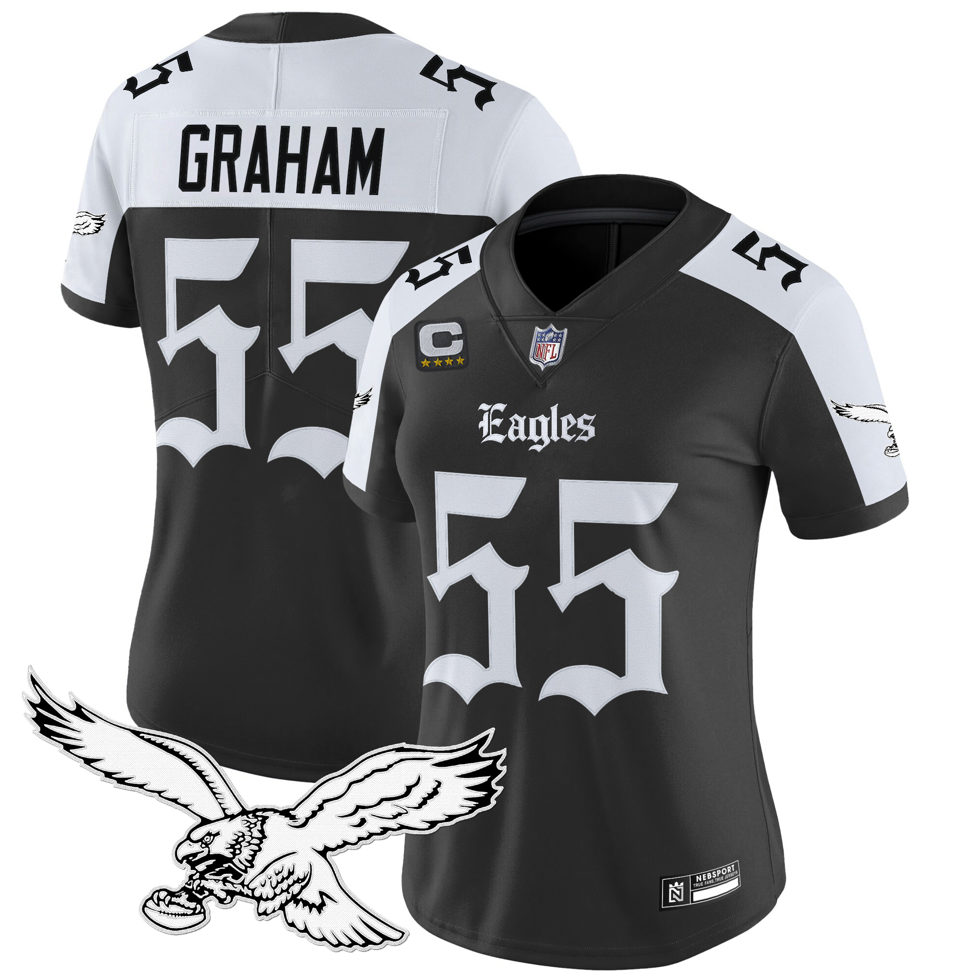 Brandon Graham Women's Philadelphia Eagles 'Gothic Philly Edition' Vapor Limited Alternate Jersey - All Stitched