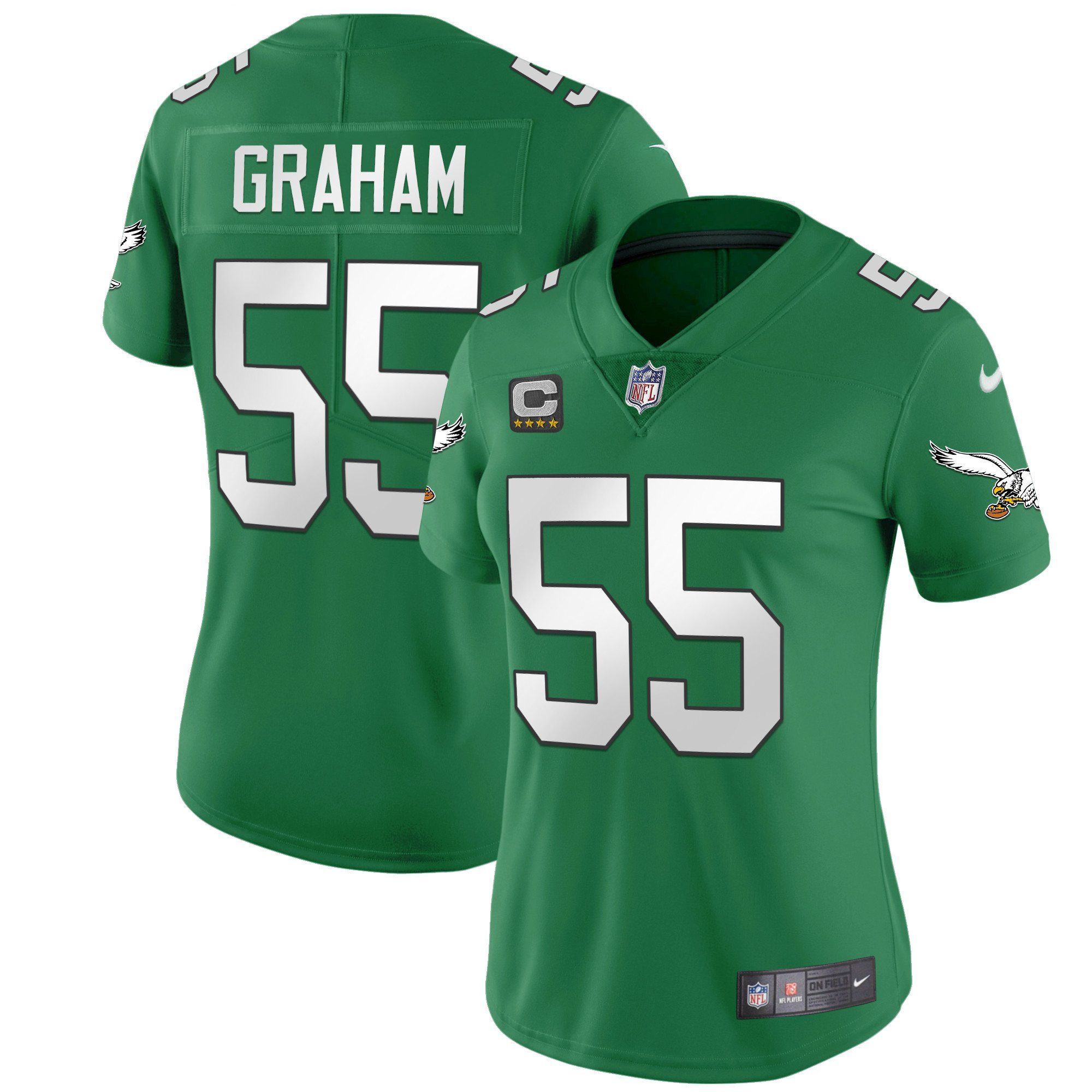Brandon Graham Women's Philadelphia Eagles Kelly Green Gold Kelly Green Jersey - All Stitched