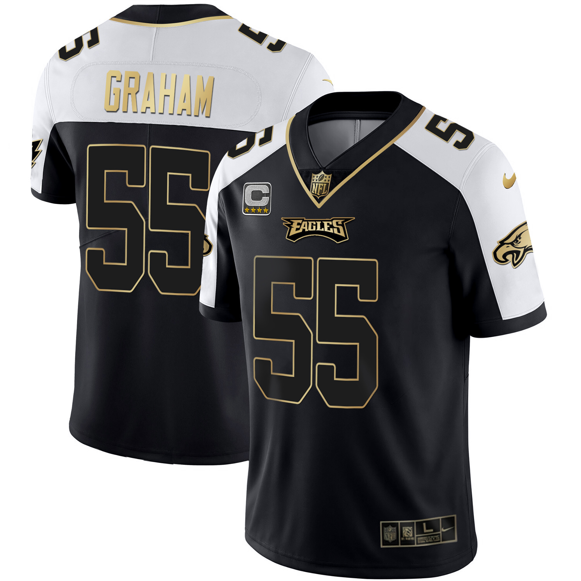 Brandon Graham Youth's Philadelphia Eagles Gold & Split Vapor - All Stitched Alternate Jersey - All Stitched