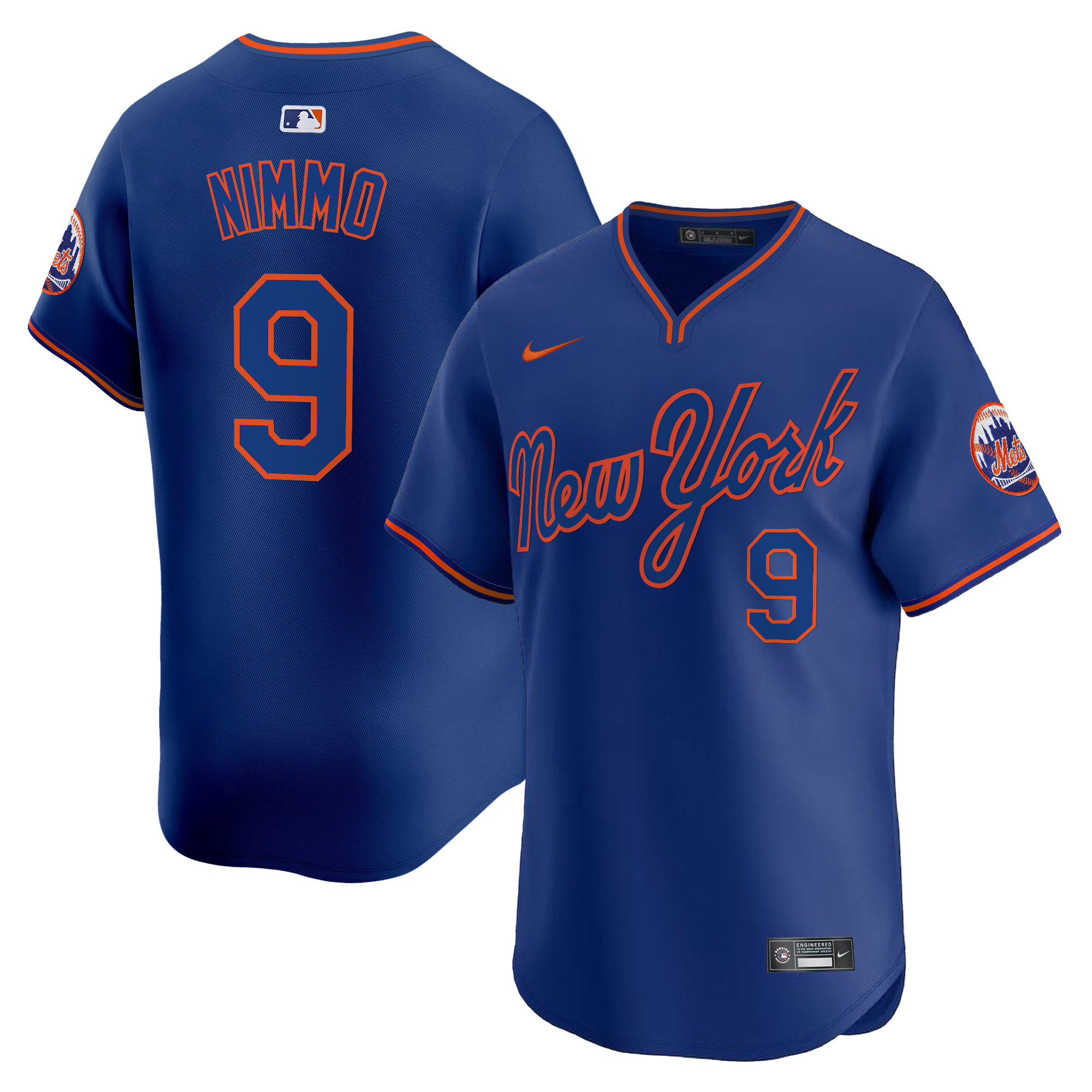 Brandon Nimmo Men's New York Mets 2025 Road Alternate Royal Jersey - All Stitched