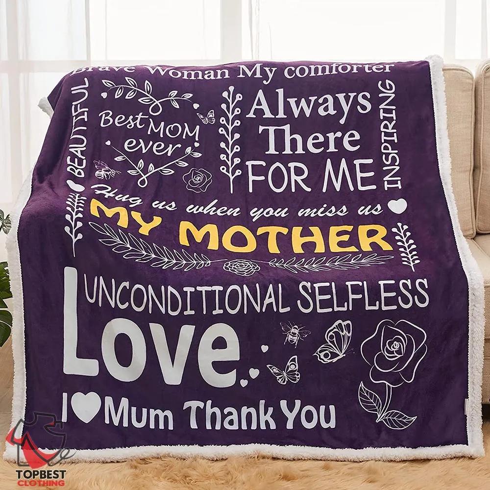 Brave Woman My Comforter Fleece Quilt Blanket Birthday Gift For Mother From Daughter - TopBestClothing