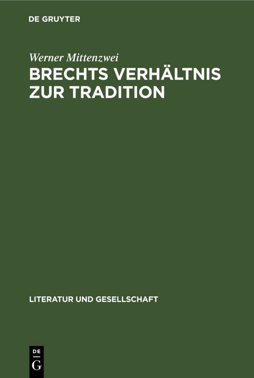 Brechts VerhÃ¤ltnis zur Tradition 1st Edition â€“ PDF/EPUB Version Downloadable