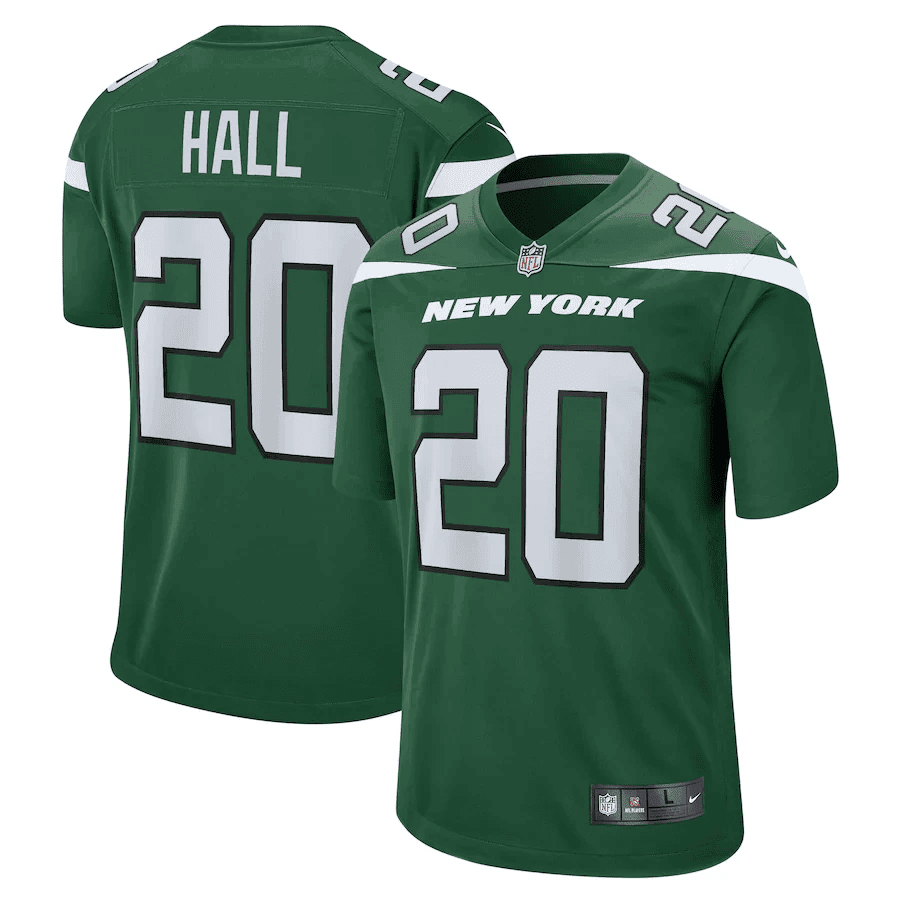 Breece Hall Men's New York Jets Black Gold & White Gold Vapor Limited - All Stitched Game Jersey - All Stitched