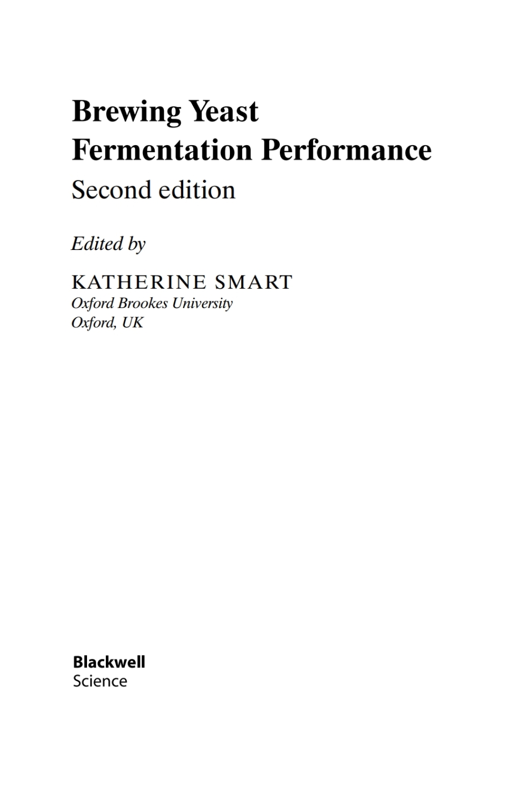 Brewing Yeast Fermentation Performance 2nd Edition â€“ PDF/EPUB Version Downloadable