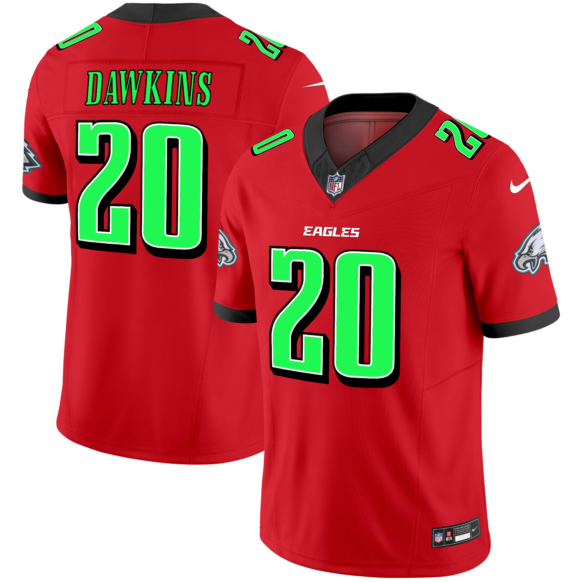 Brian Dawkins Men's Philadelphia Eagles 2024 Practice Vapor Limited Red Jersey - All Stitched
