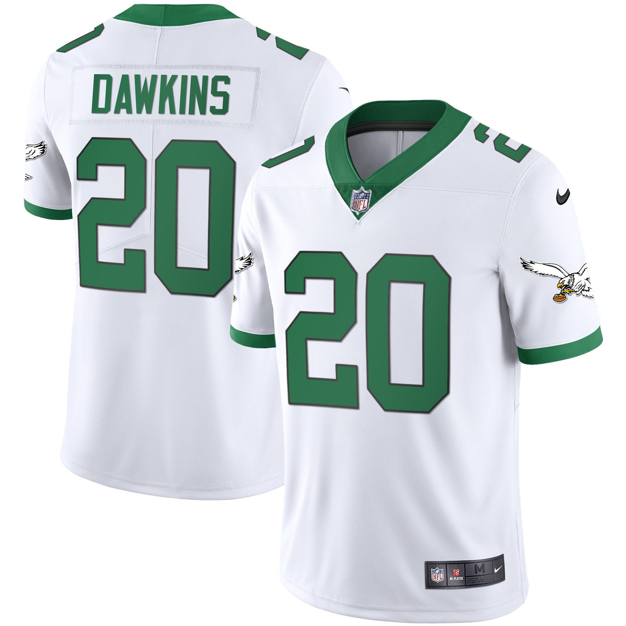 Brian Dawkins Men's Philadelphia Eagles Kelly Green Gold Kelly White Jersey - All Stitched