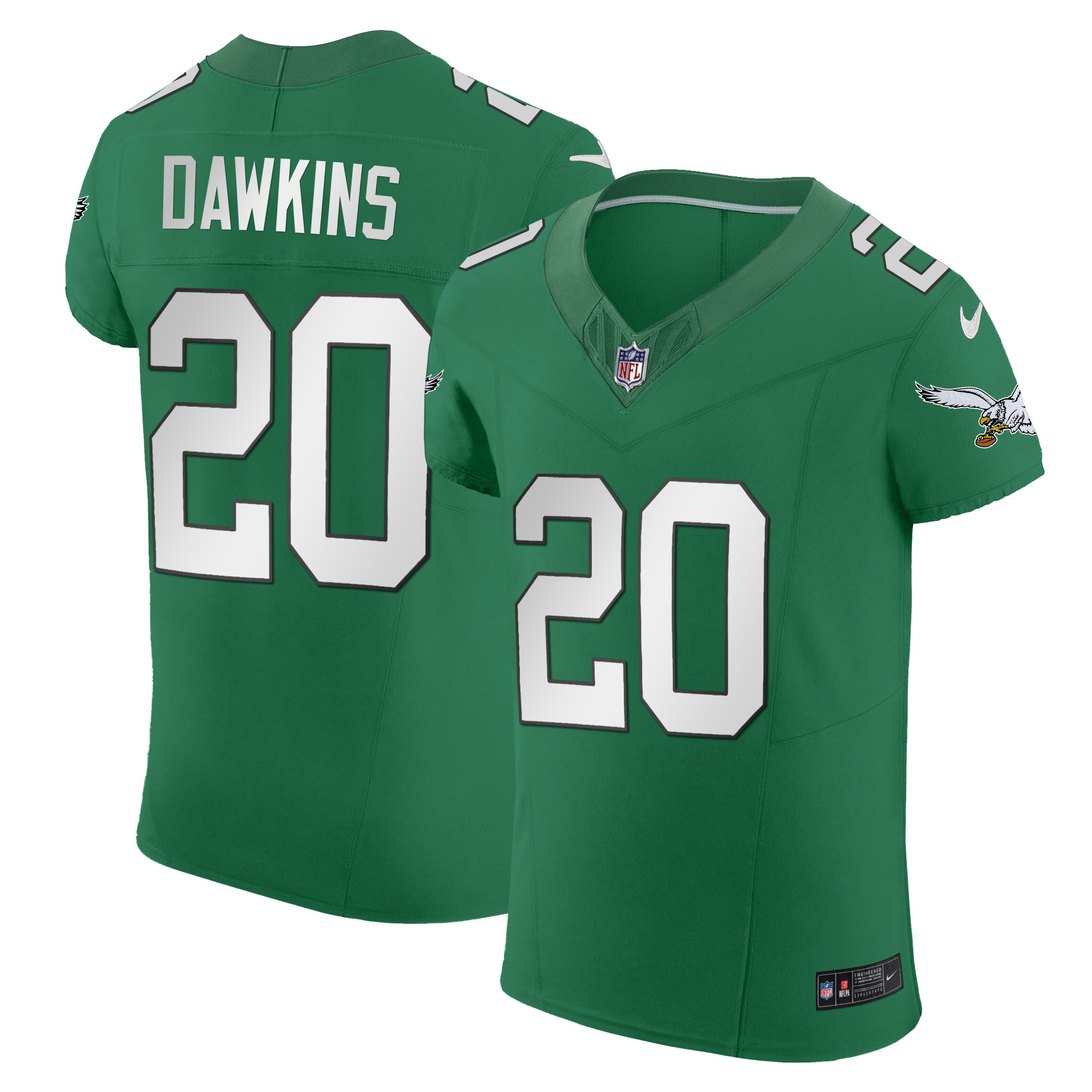 Brian Dawkins Men's Philadelphia Eagles Kelly Green Vapor Elite Kelly Green Jersey - All Stitched