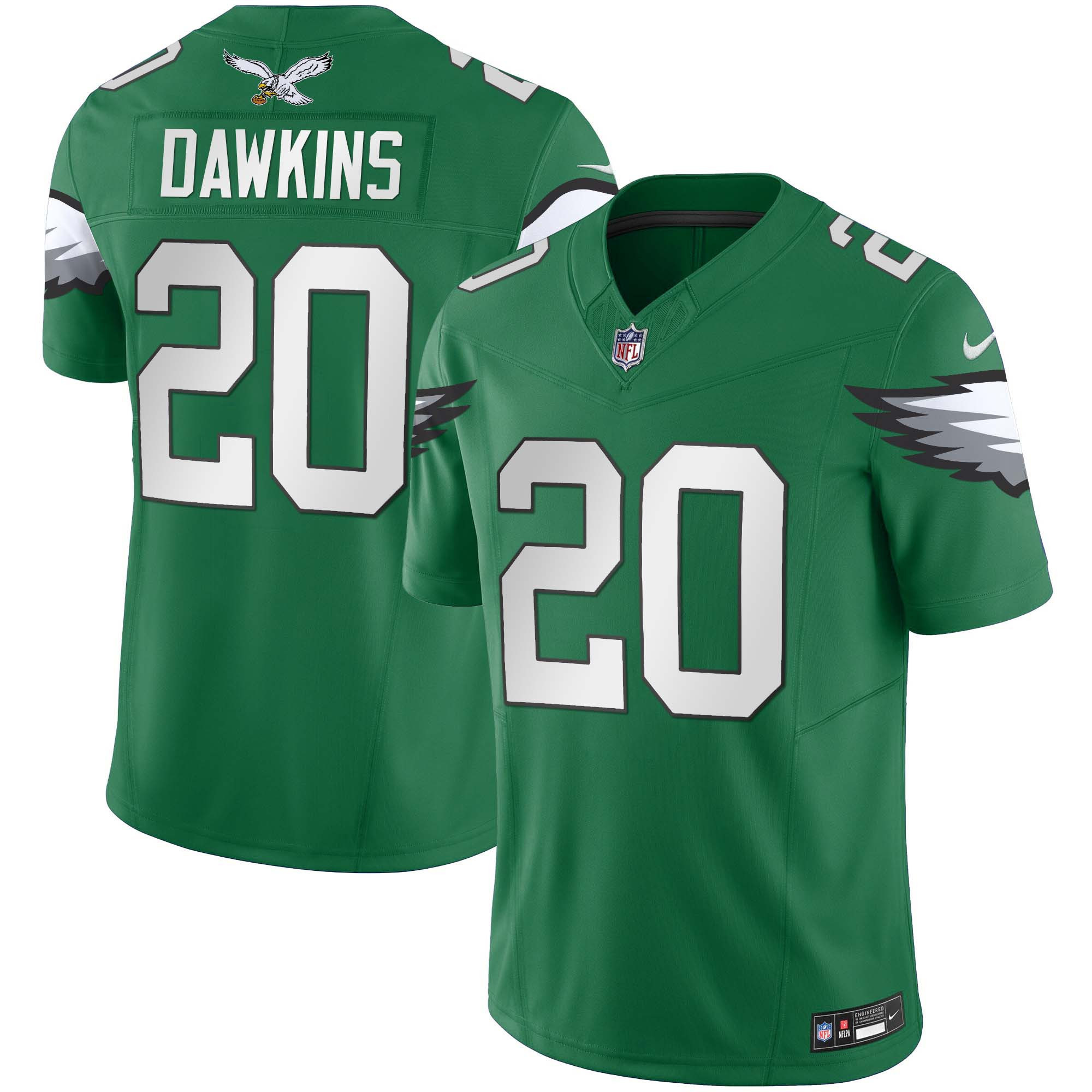 Brian Dawkins Men's Philadelphia Eagles Kelly Green Vapor Limited Kelly Green Jersey - All Stitched