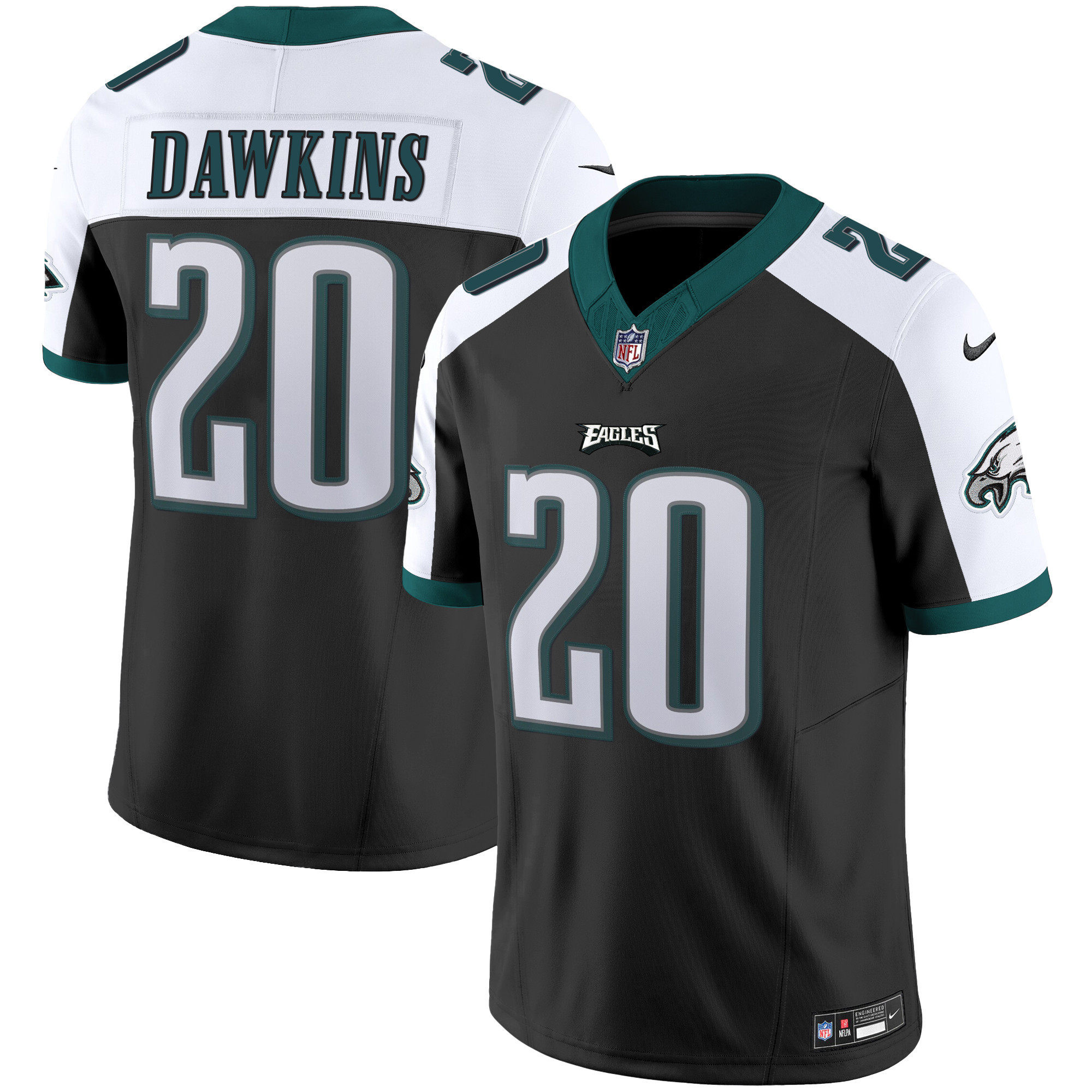 Brian Dawkins Men's Philadelphia Eagles Vapor Limited Black Alternate Jersey - All Stitched